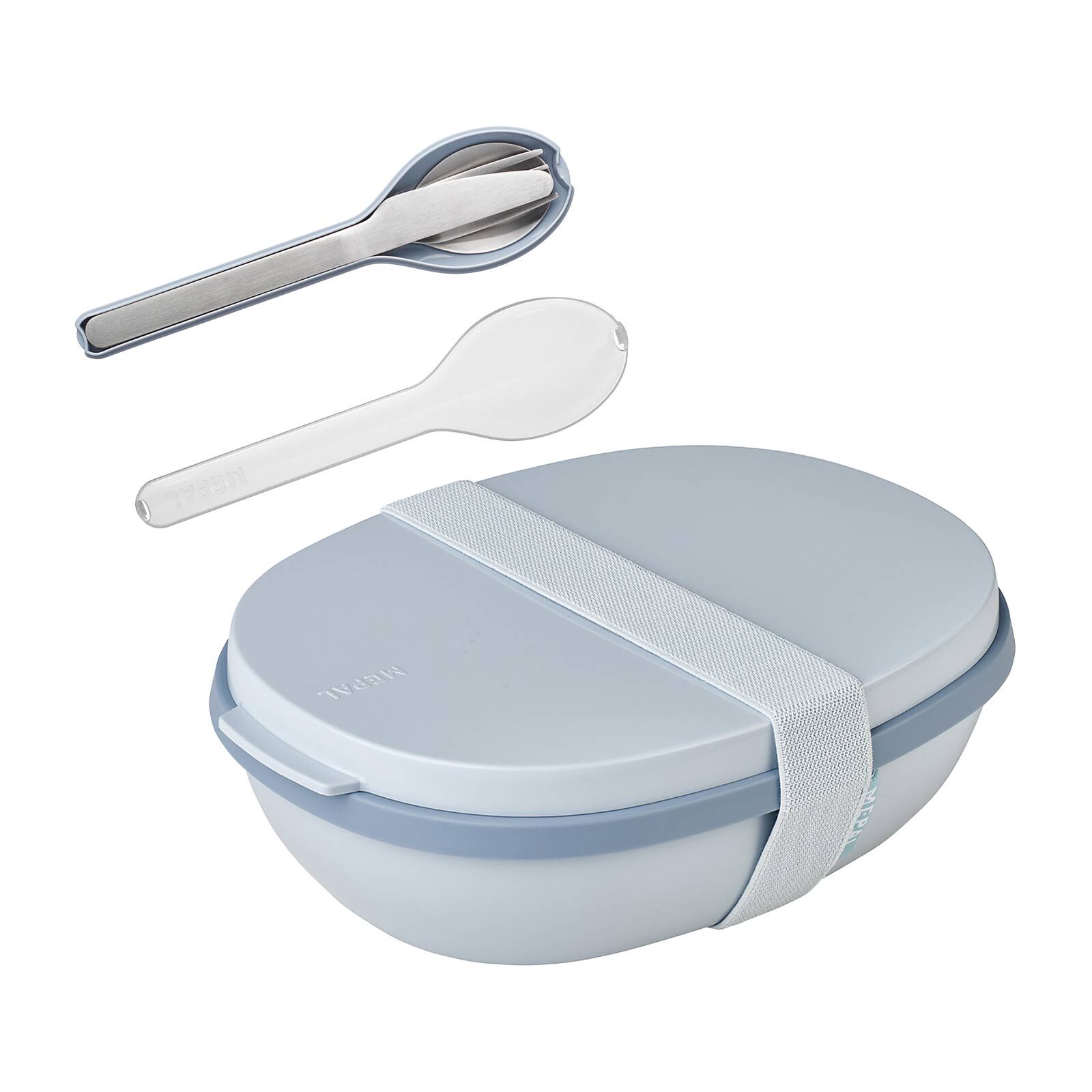 Mepal Lunchbox Duo mit Besteck Ellipse 22,5 x 17,5 cm - Bild 1