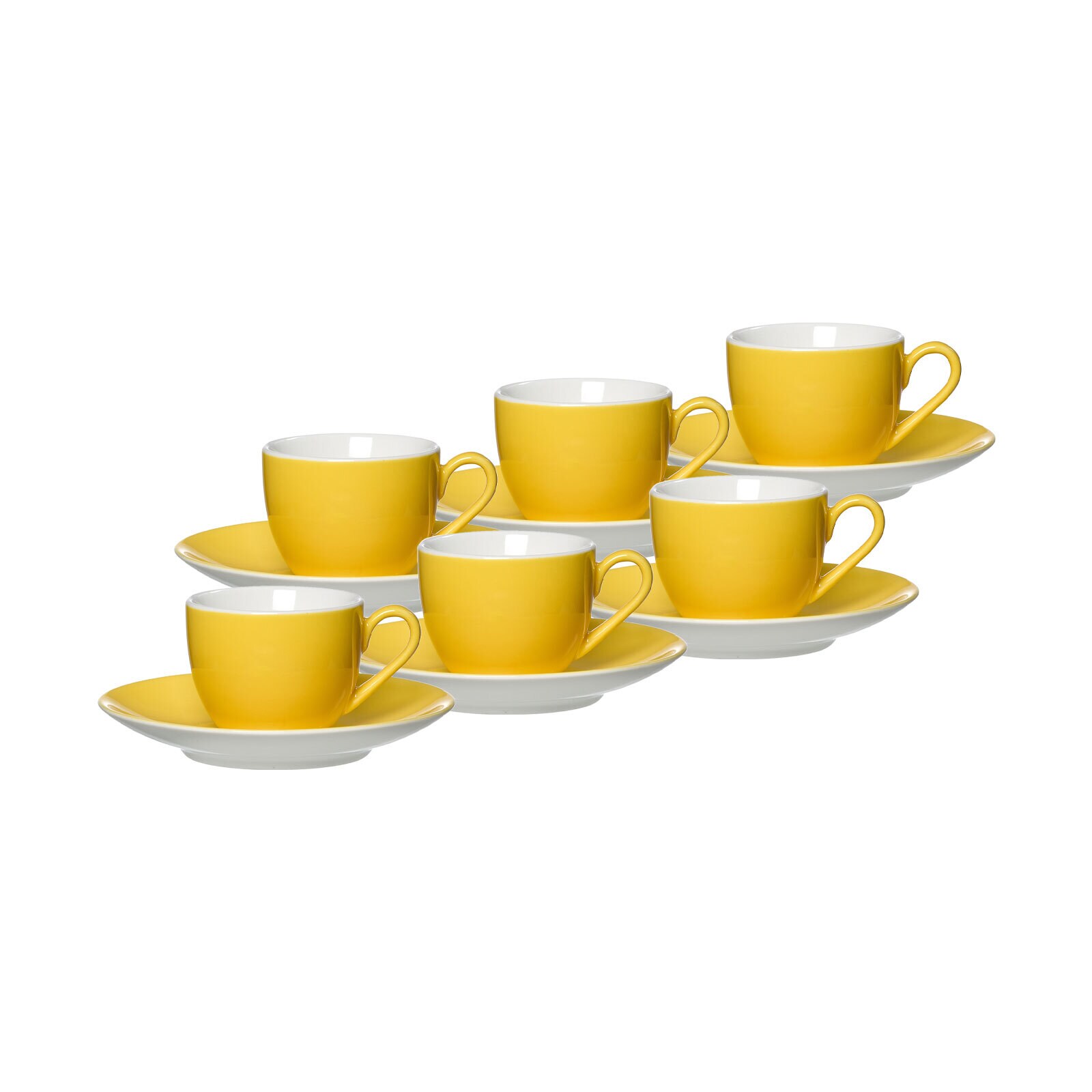 Ritzenhoff & Breker Espressotassen und -untertassen Doppio 80 ml 6er Set