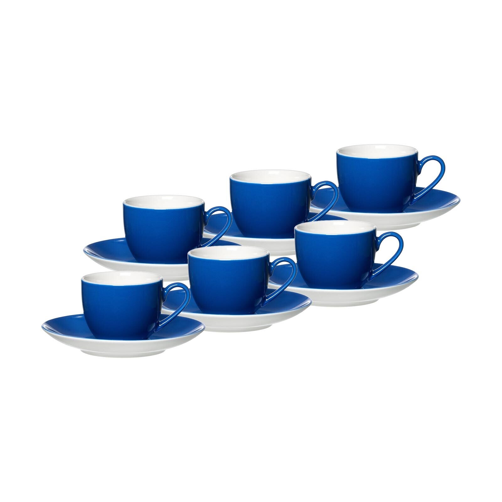 Espressotassen und -untertassen Doppio  6er Set