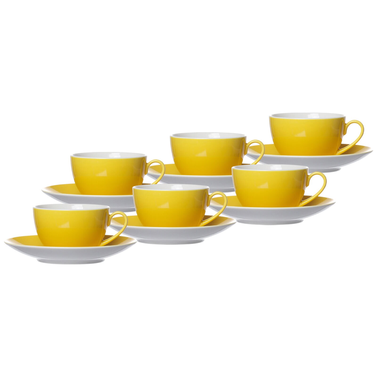 Kaffeetassen mit Untertassen Doppio  6er Set