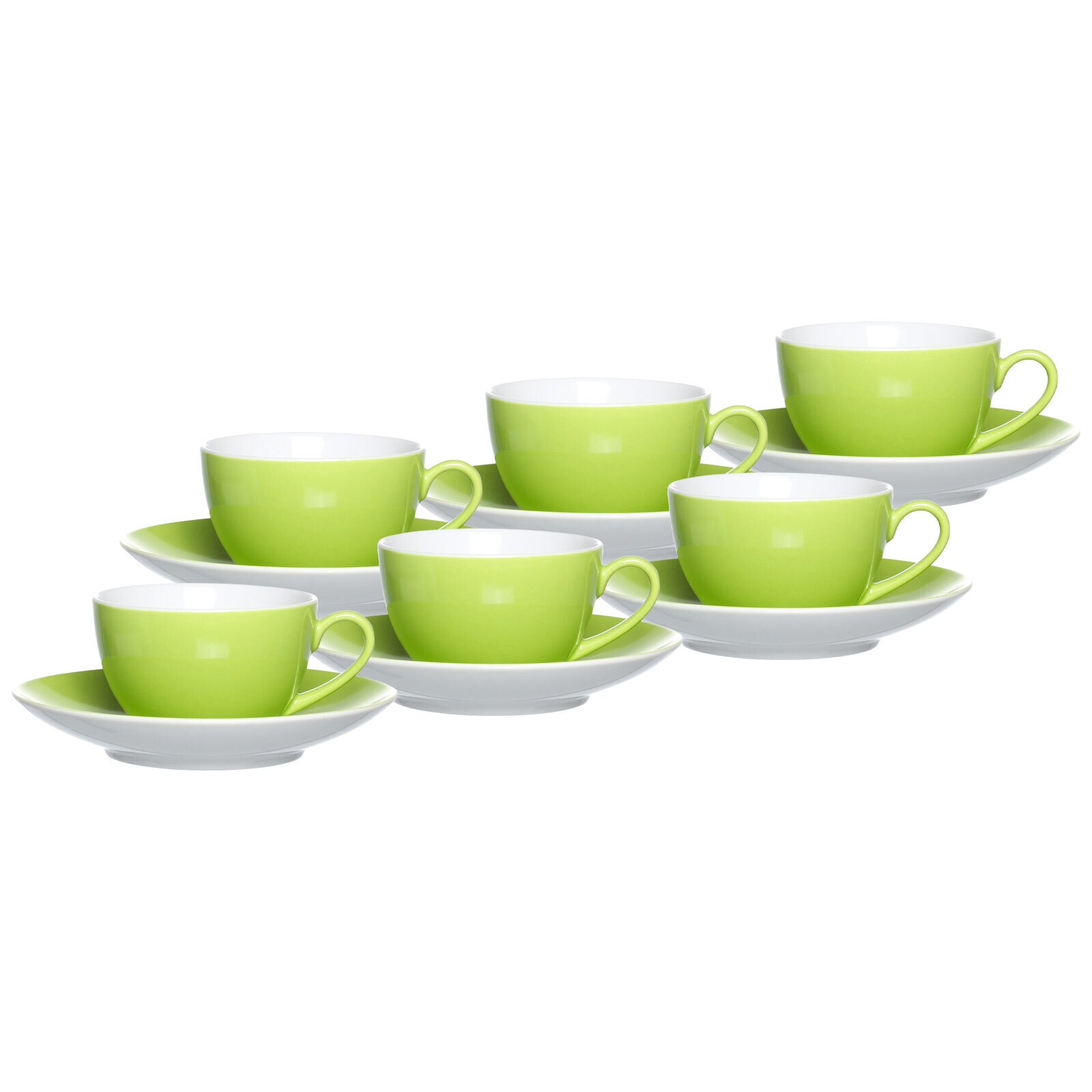 Kaffeetassen mit Untertassen Doppio  6er Set