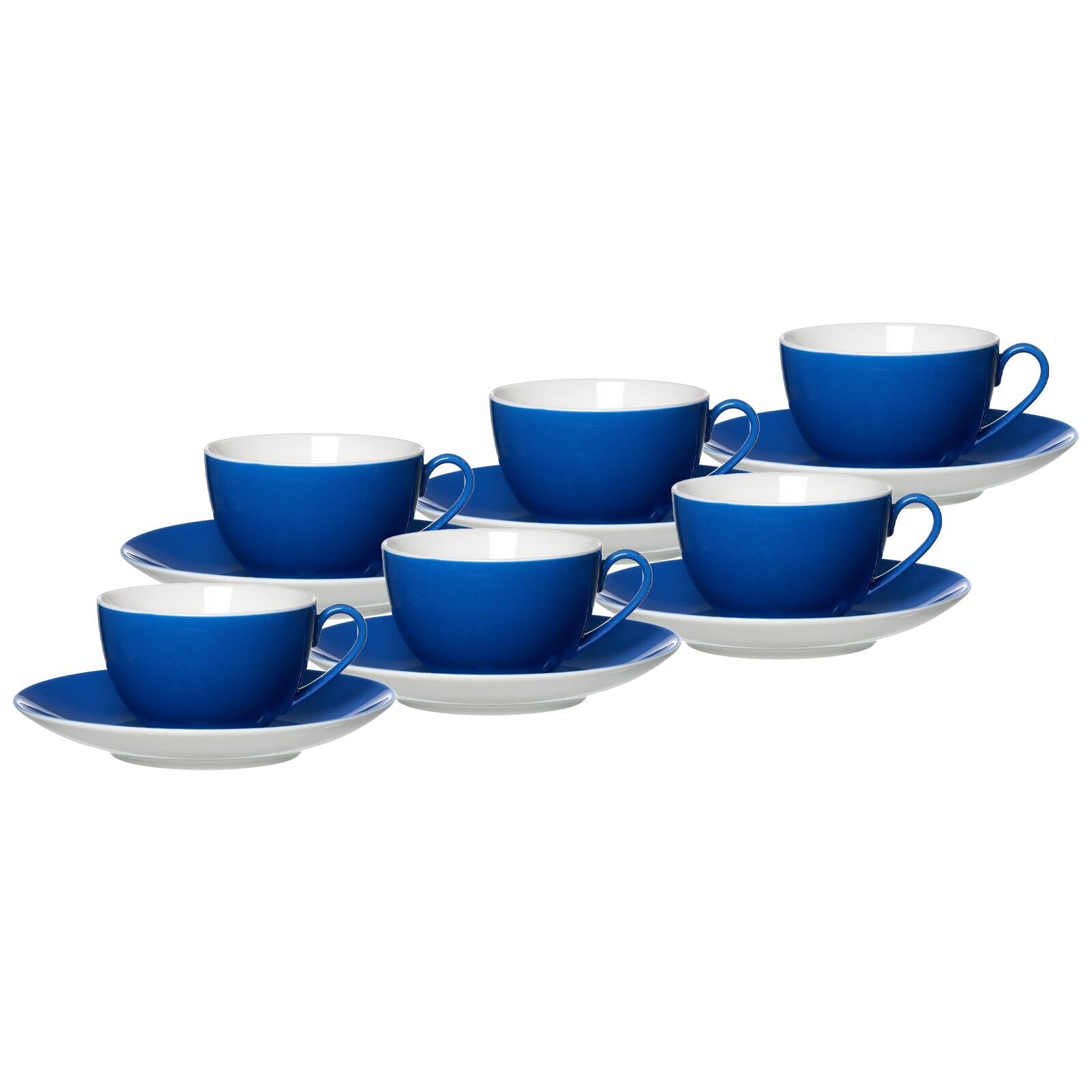 Ritzenhoff & Breker Kaffeetassen mit Untertassen Doppio 200 ml 6er Set