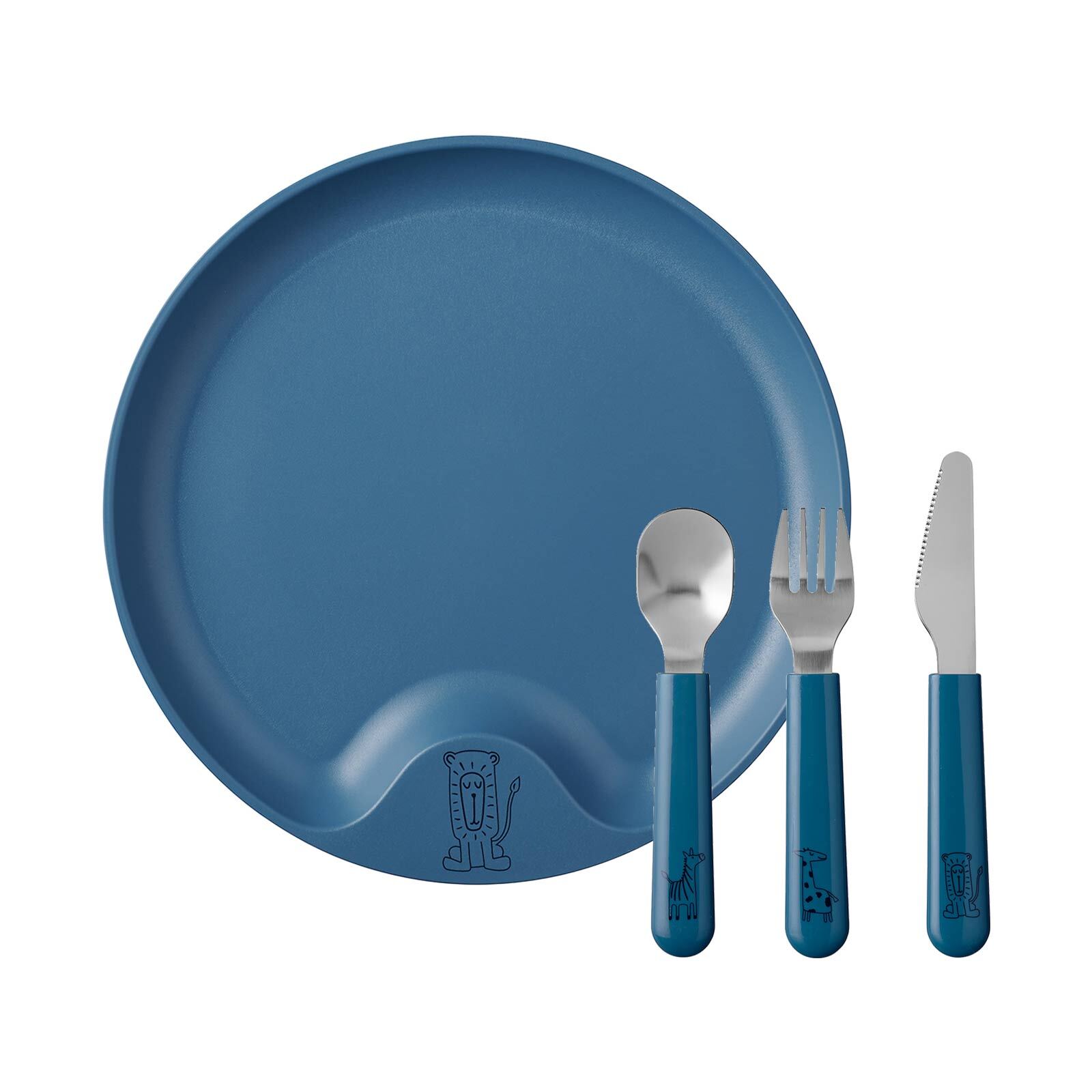 Mepal Kinderteller mit Besteck Mio &oslash; 22 cm - Bild 1