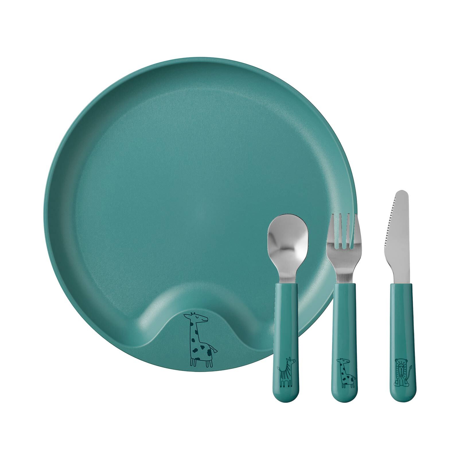 Mepal Kinderteller mit Besteck Mio &oslash; 22 cm - Bild 1