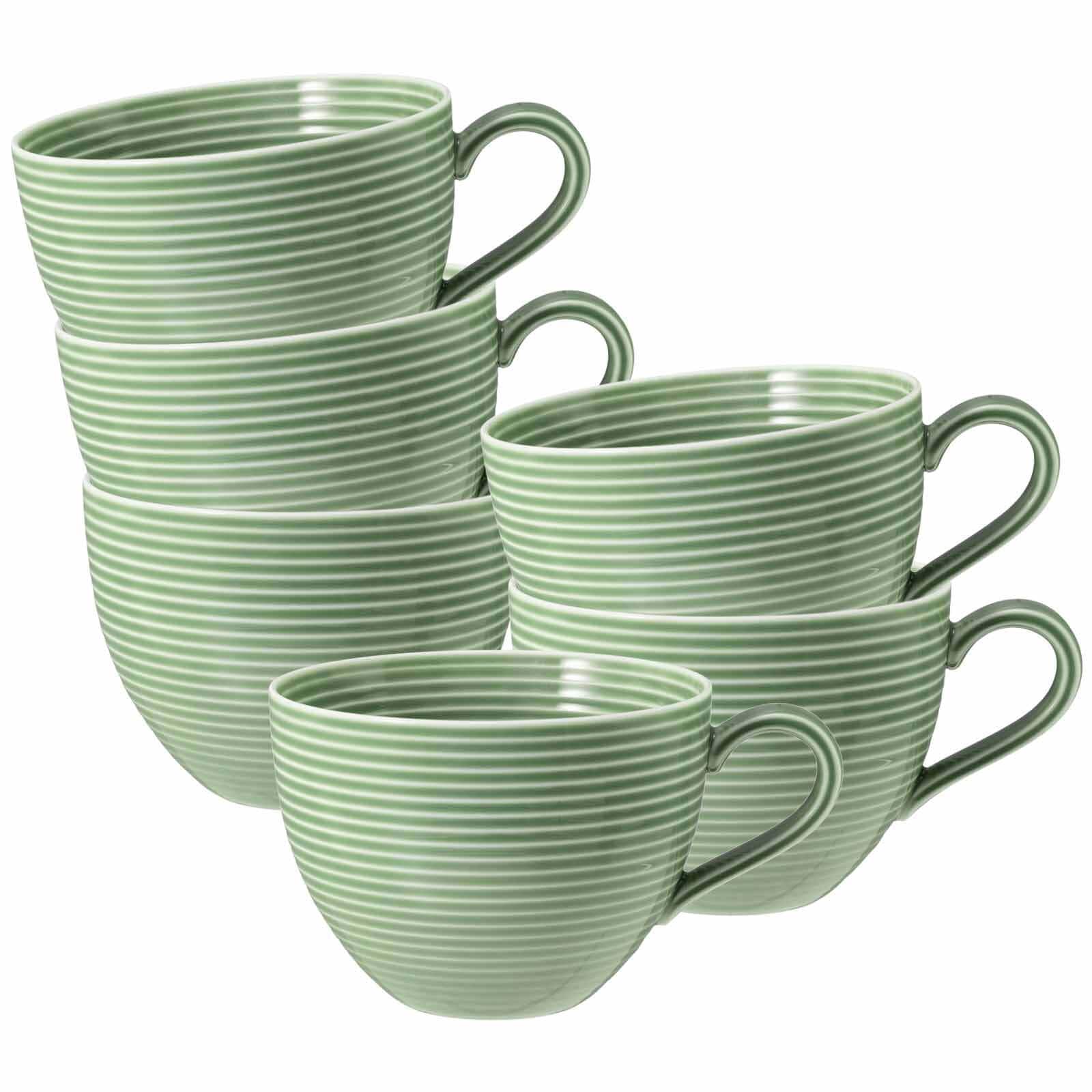 Seltmann Weiden Milchkaffeetassen Beat Color Glaze 0,35 l 6er Set