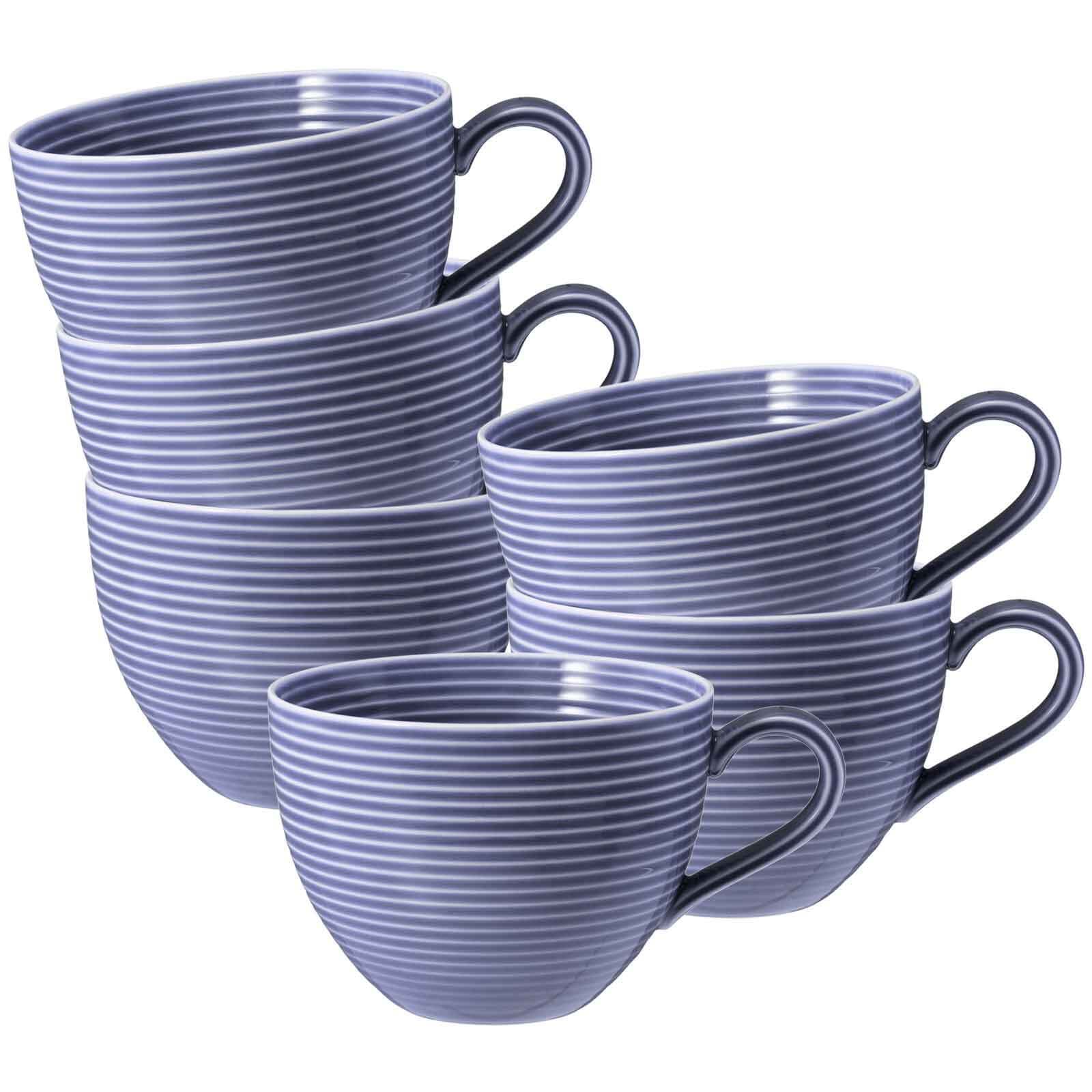 Seltmann Weiden Milchkaffeetassen Beat Color Glaze 0,35 l 6er Set