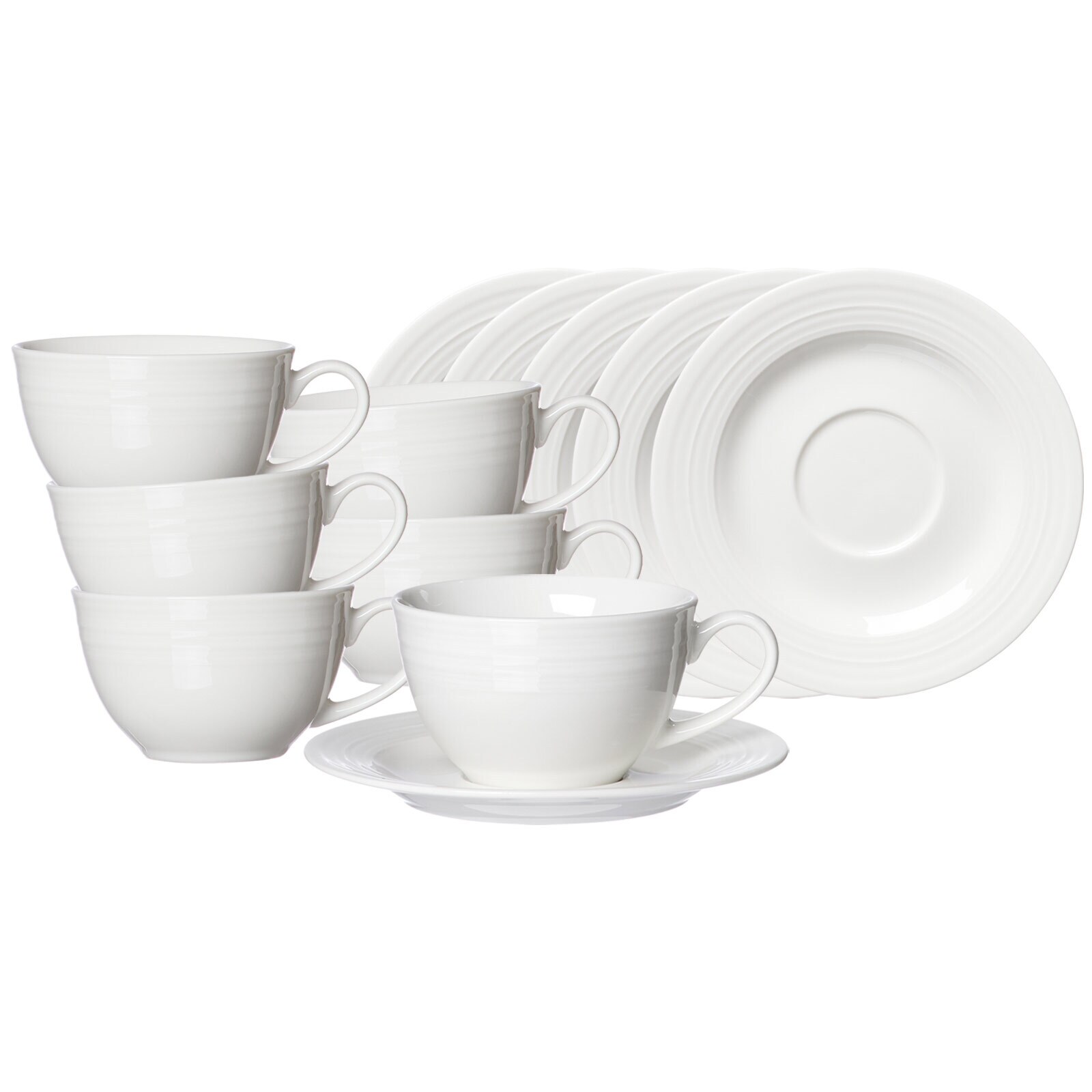 Ritzenhoff & Breker Kaffeetassen mit Untertassen Levi 220 ml 6er Set