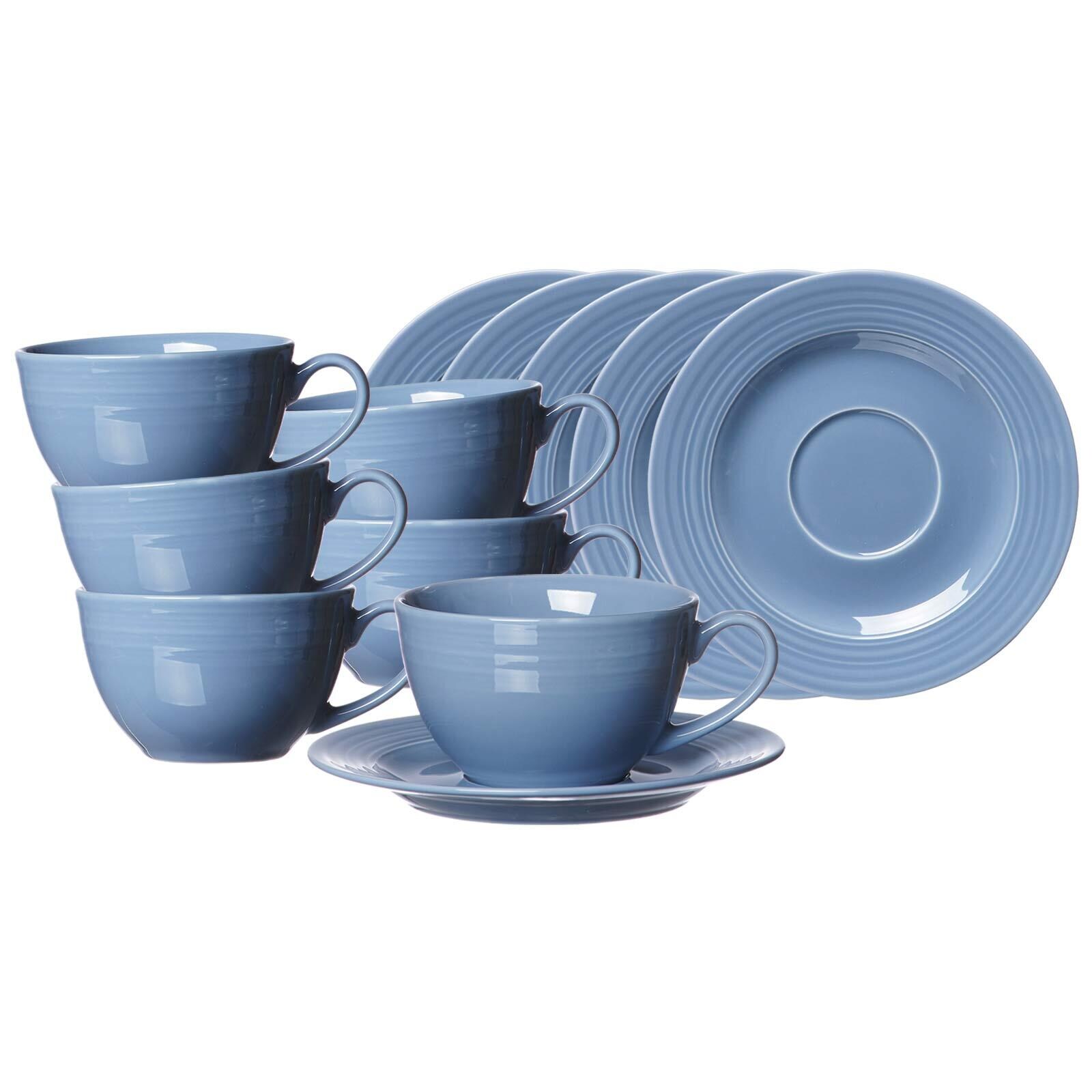 Ritzenhoff & Breker Kaffeetassen mit Untertassen Levi 220 ml 6er Set