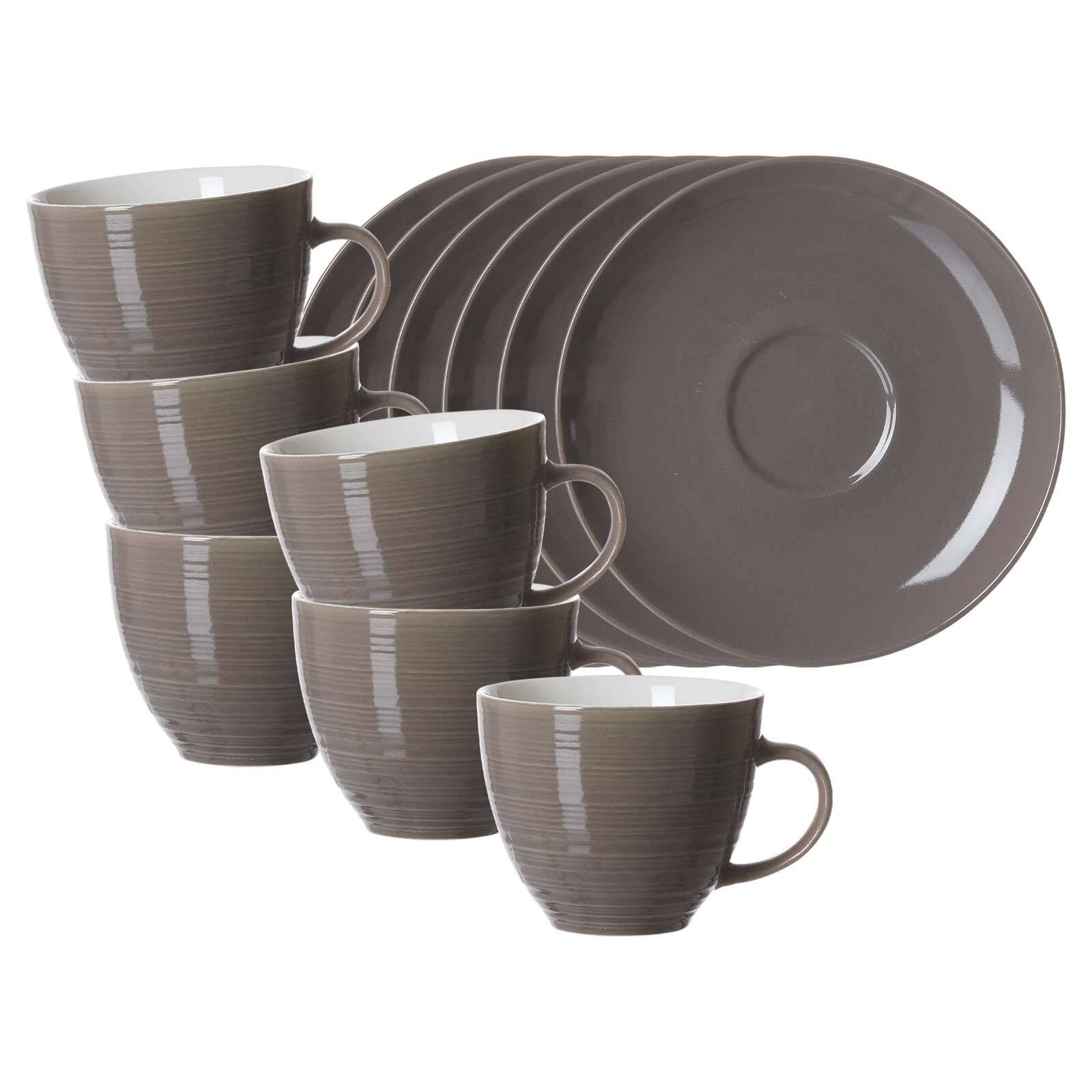 Ritzenhoff & Breker Kaffeetassen mit Untertassen Suomi 260 ml 6er Set - Bild 1