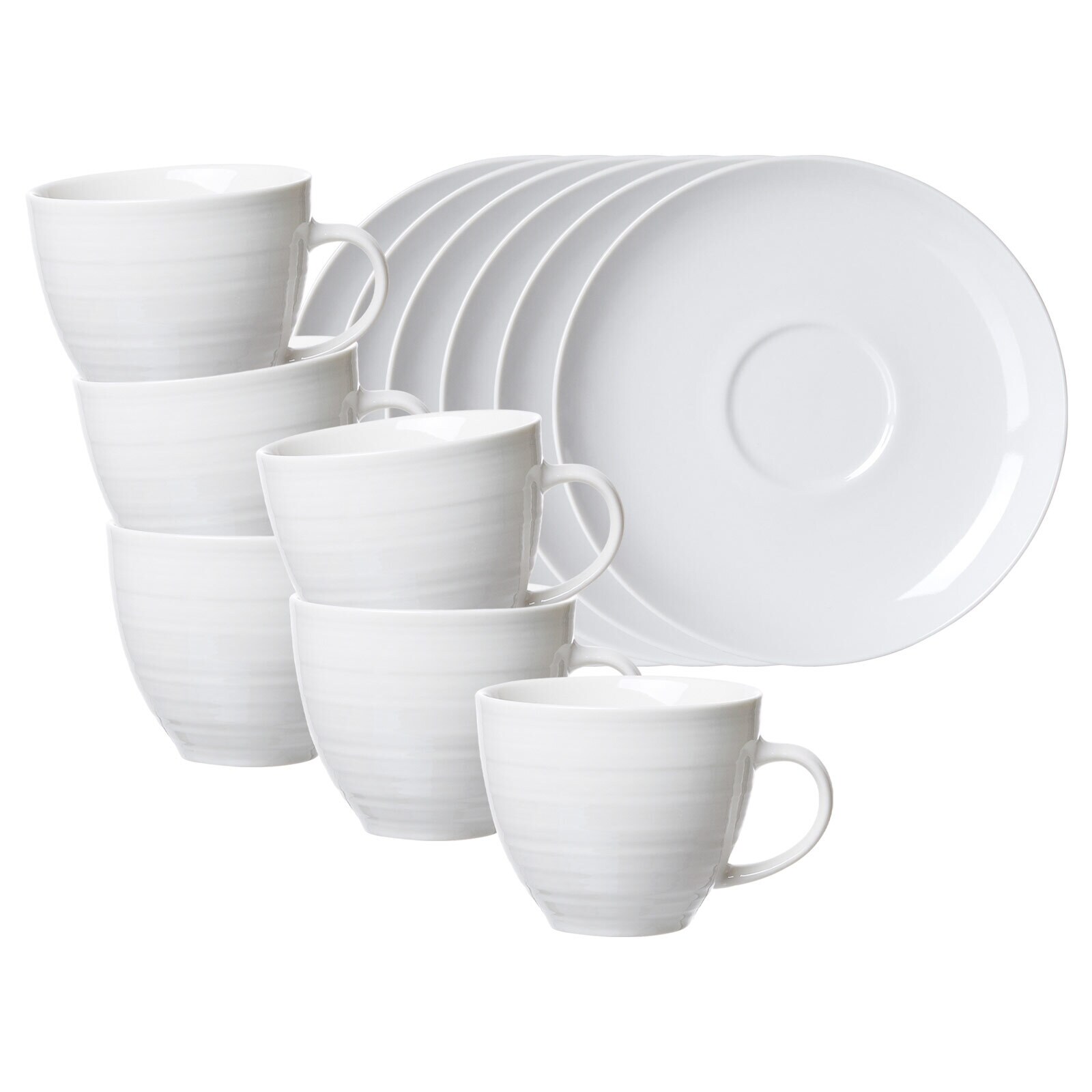 Ritzenhoff & Breker Kaffeetassen mit Untertassen Suomi 260 ml 6er Set
