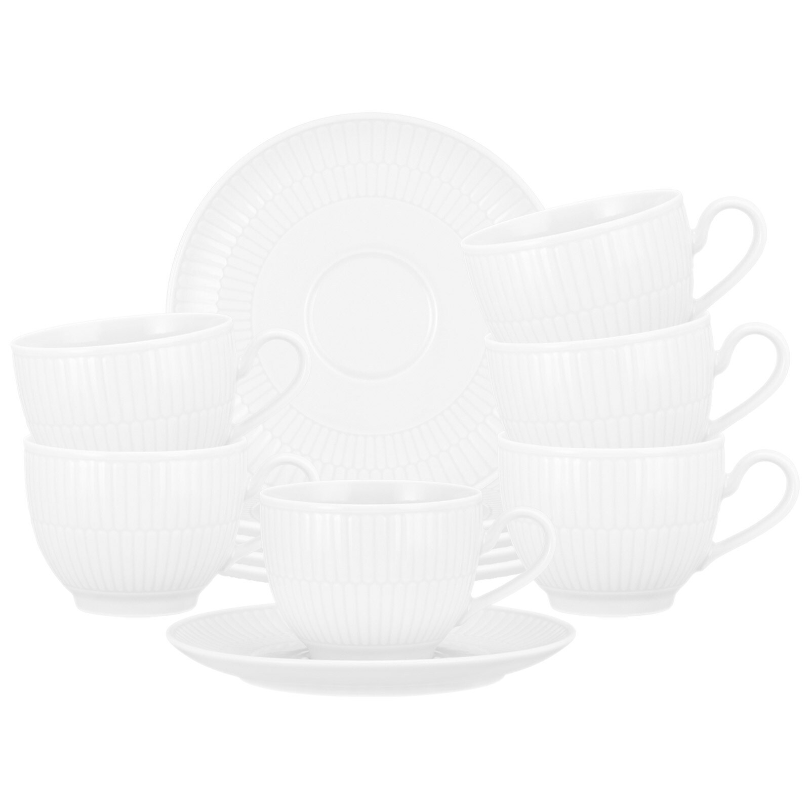 Seltmann Weiden Kaffeetassen mit Untertassen Amina 250 ml 6er Set
