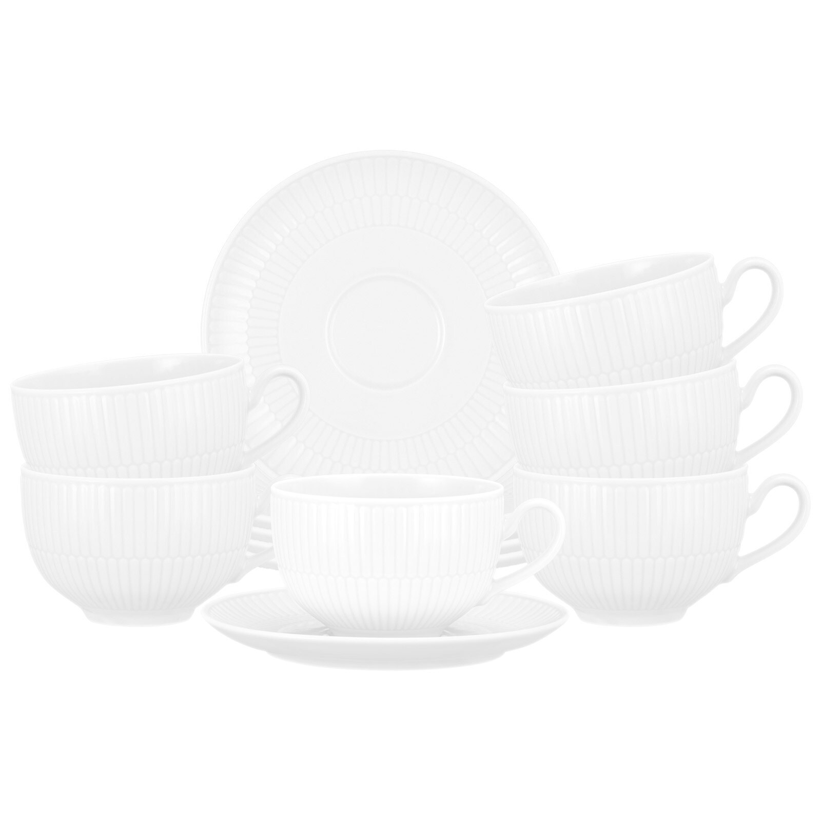 Seltmann Weiden Milchkaffeetassen mit Untertassen Amina 350 ml 6er Set - Bild 1