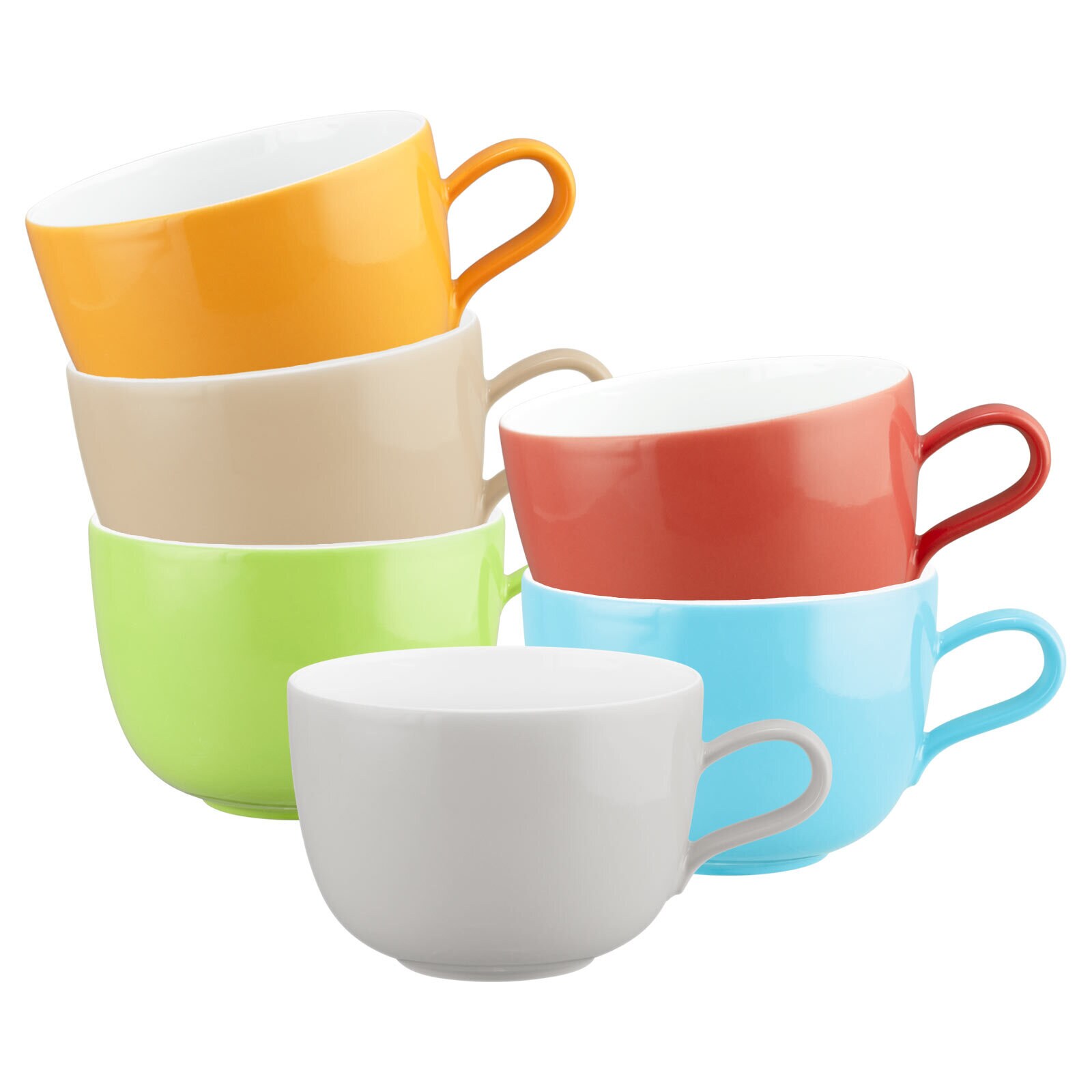 Seltmann Weiden Milchkaffeetassen Liberty Pure Colors 380 ml 6er Set