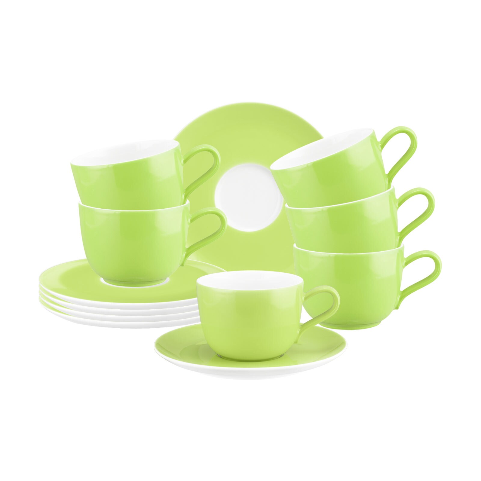 Seltmann Weiden Kaffeetassen mit Untertassen Liberty Pure Colors 260 ml 6er Set