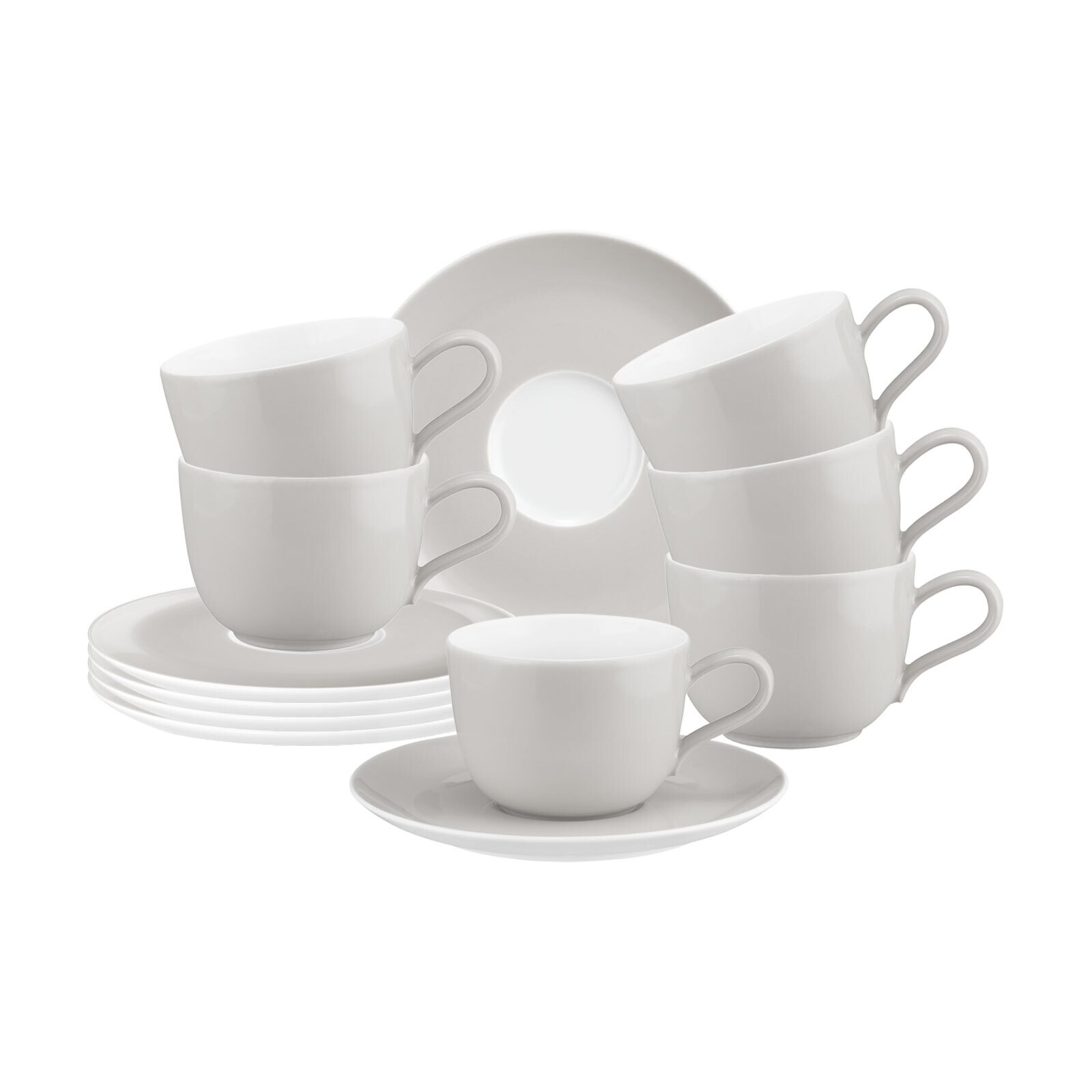 Seltmann Weiden Kaffeetassen mit Untertassen Liberty Pure Colors 260 ml 6er Set