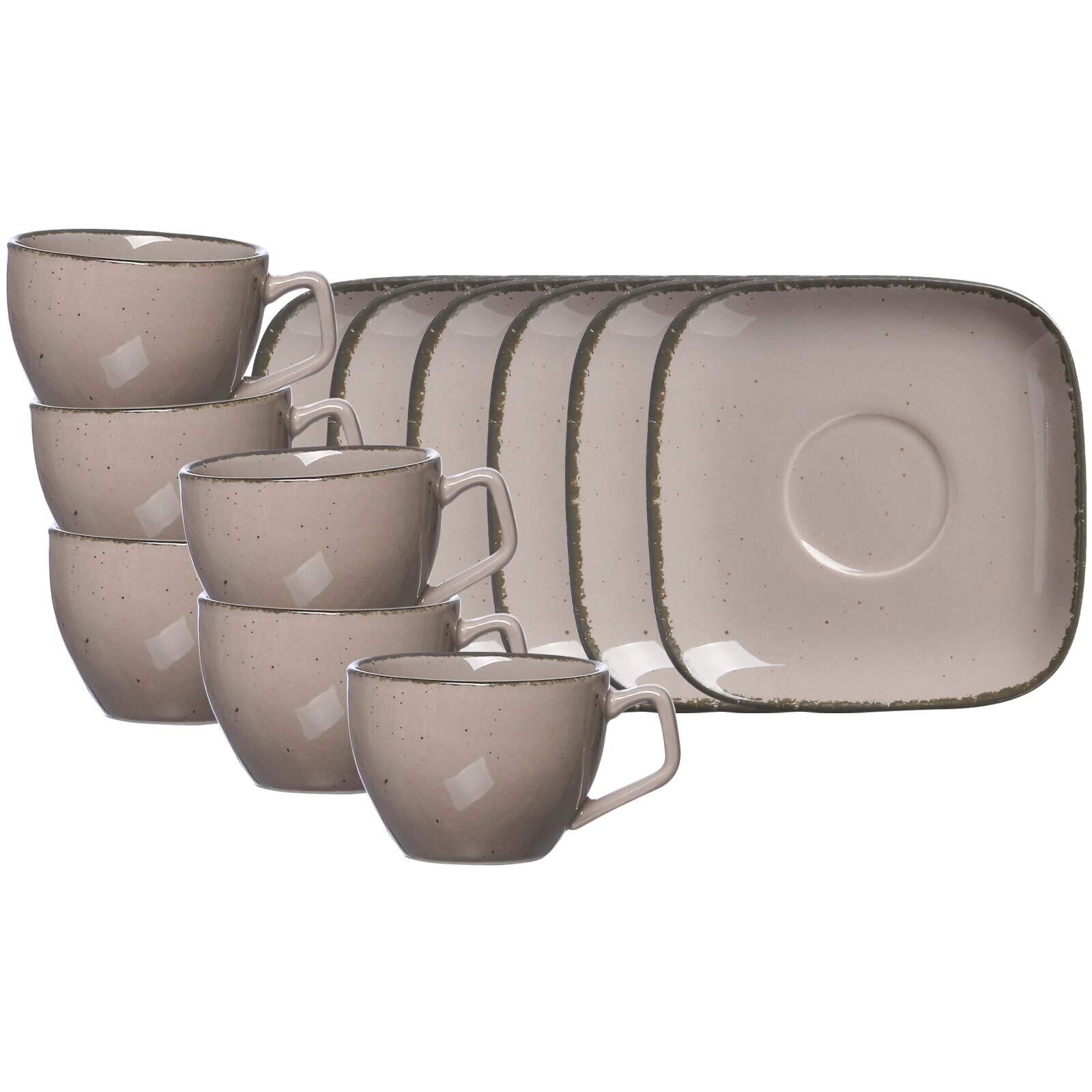 Ritzenhoff & Breker Espressotassen mit Untertassen Casa 80 ml 6er Set