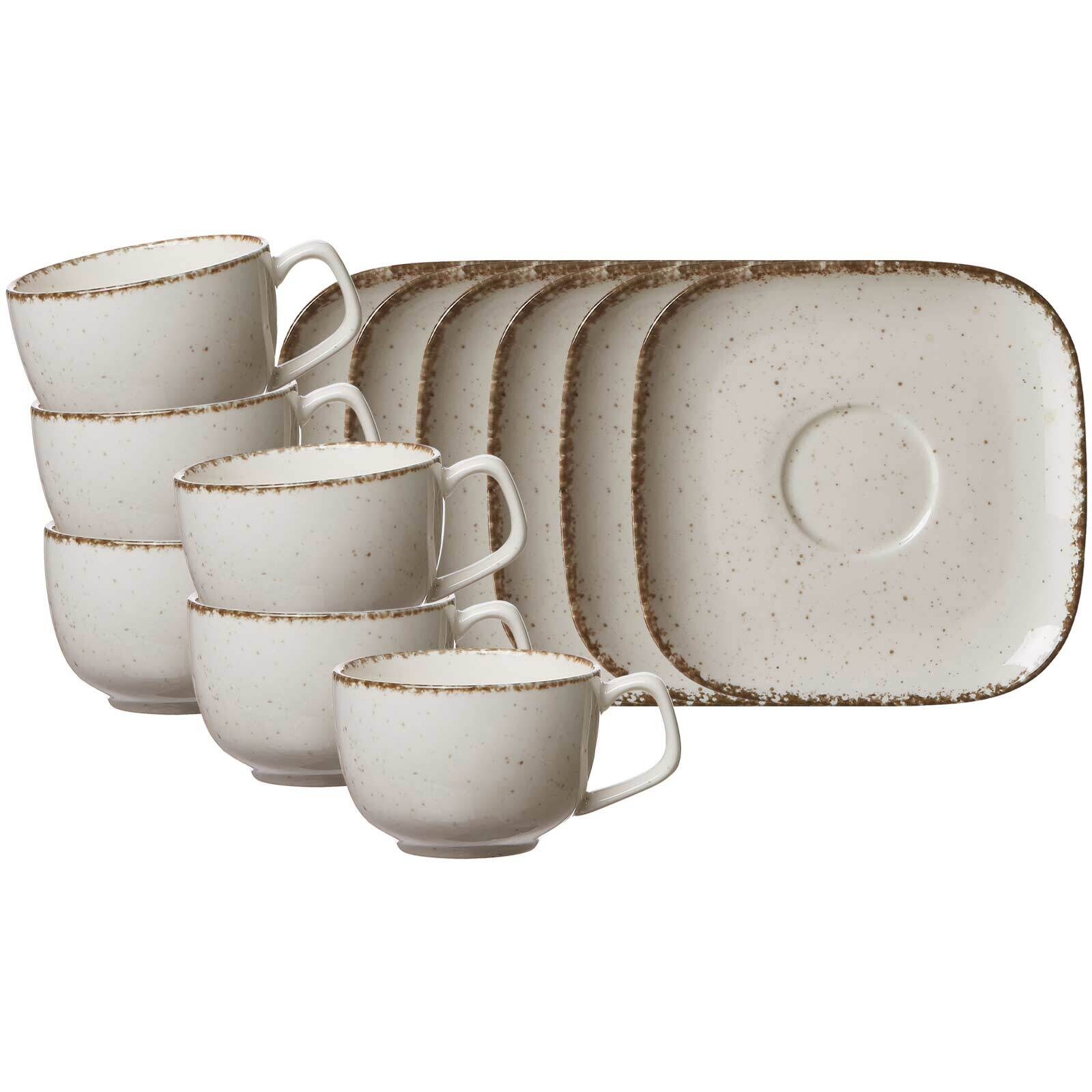 Ritzenhoff & Breker Kaffeetassen mit Untertassen Casa 200 ml 6er Set