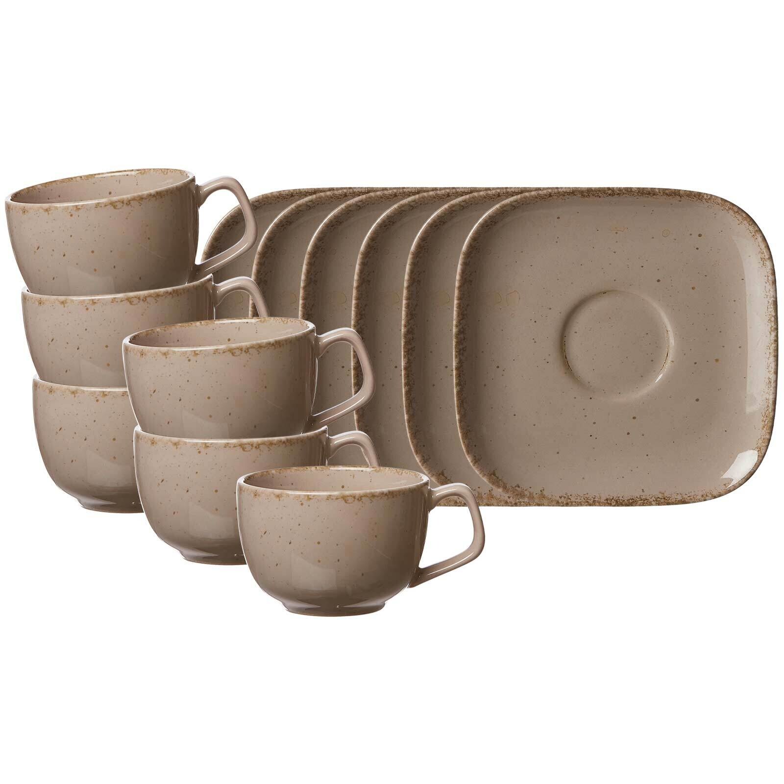 Kaffeetassen mit Untertassen Casa  6er Set