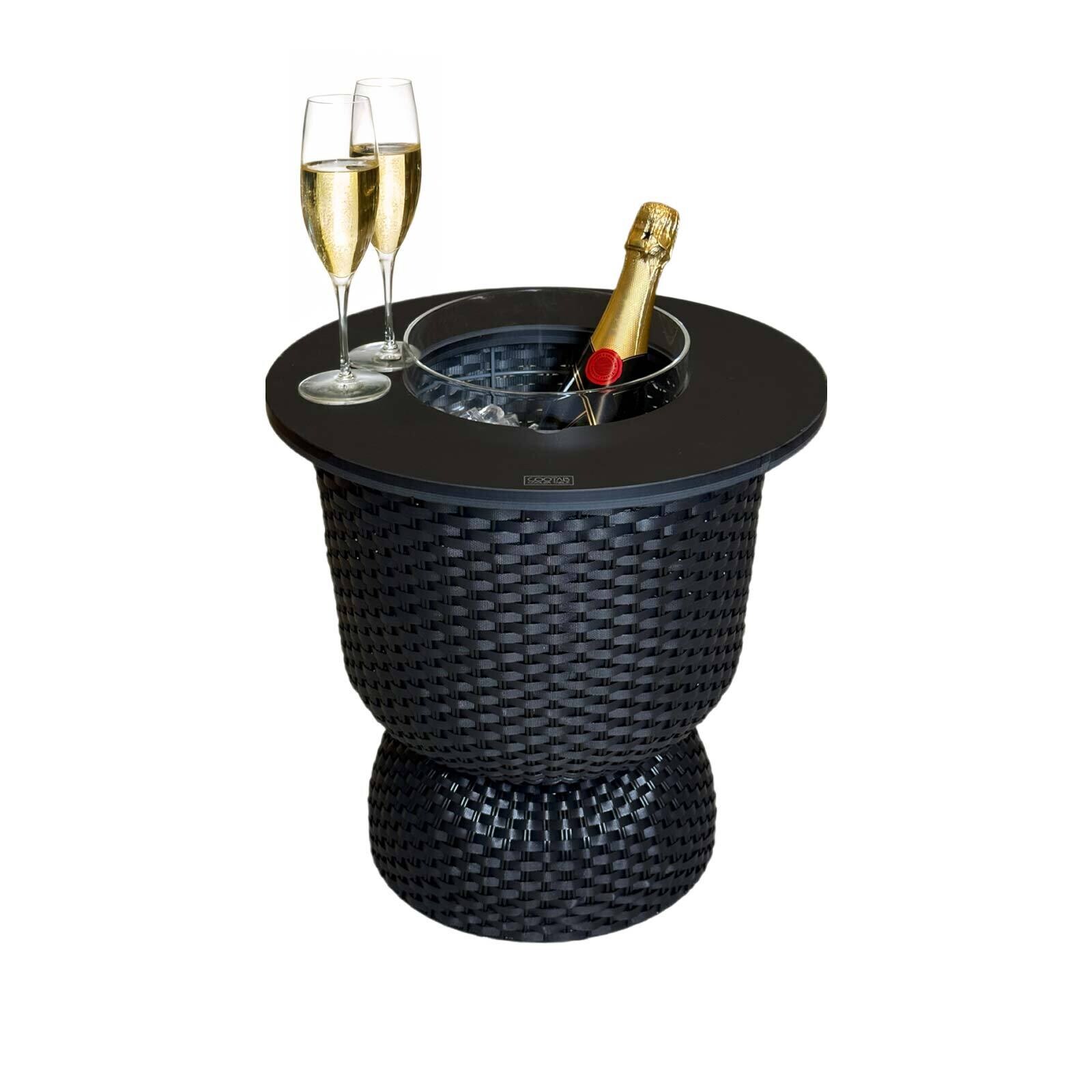 COOTAB COOLER TABLE 3-in-1 Loungetisch mit Acryl-Kühler Paris 43 cm