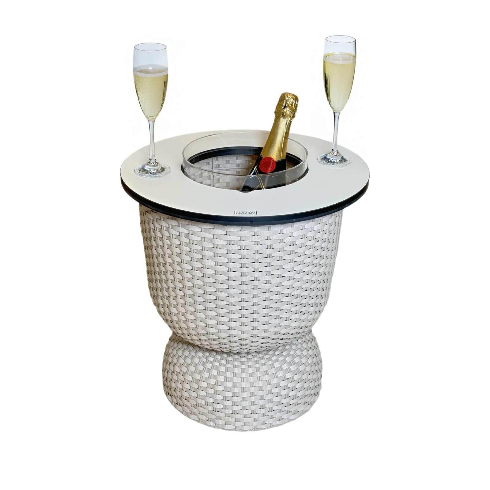 COOTAB COOLER TABLE 3-in-1 Loungetisch mit Acryl-Kühler Paris 43 cm
