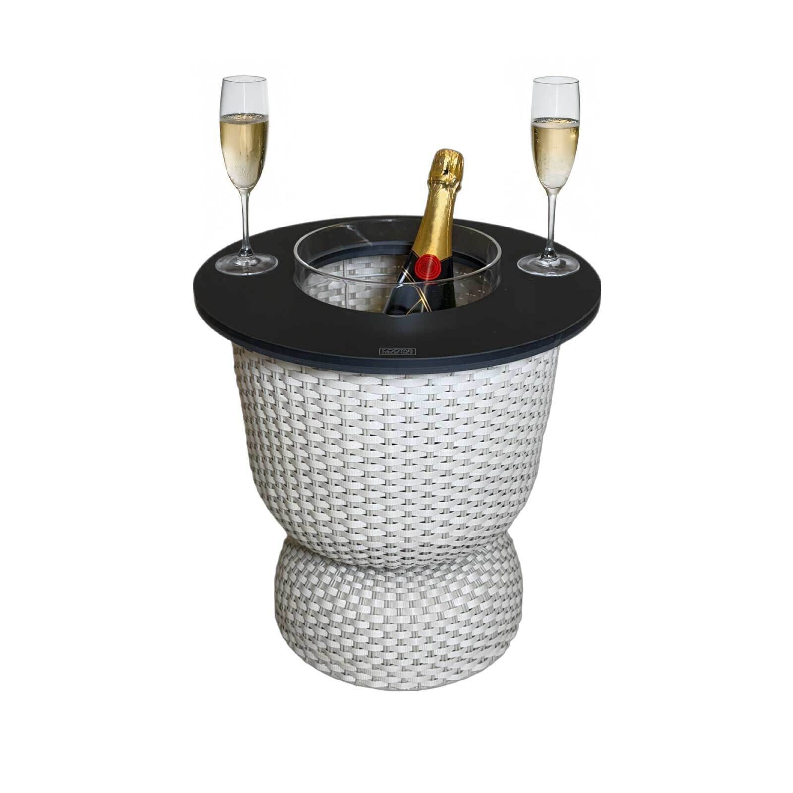 COOTAB COOLER TABLE 3-in-1 Loungetisch mit Acryl-Kühler Paris 43 cm