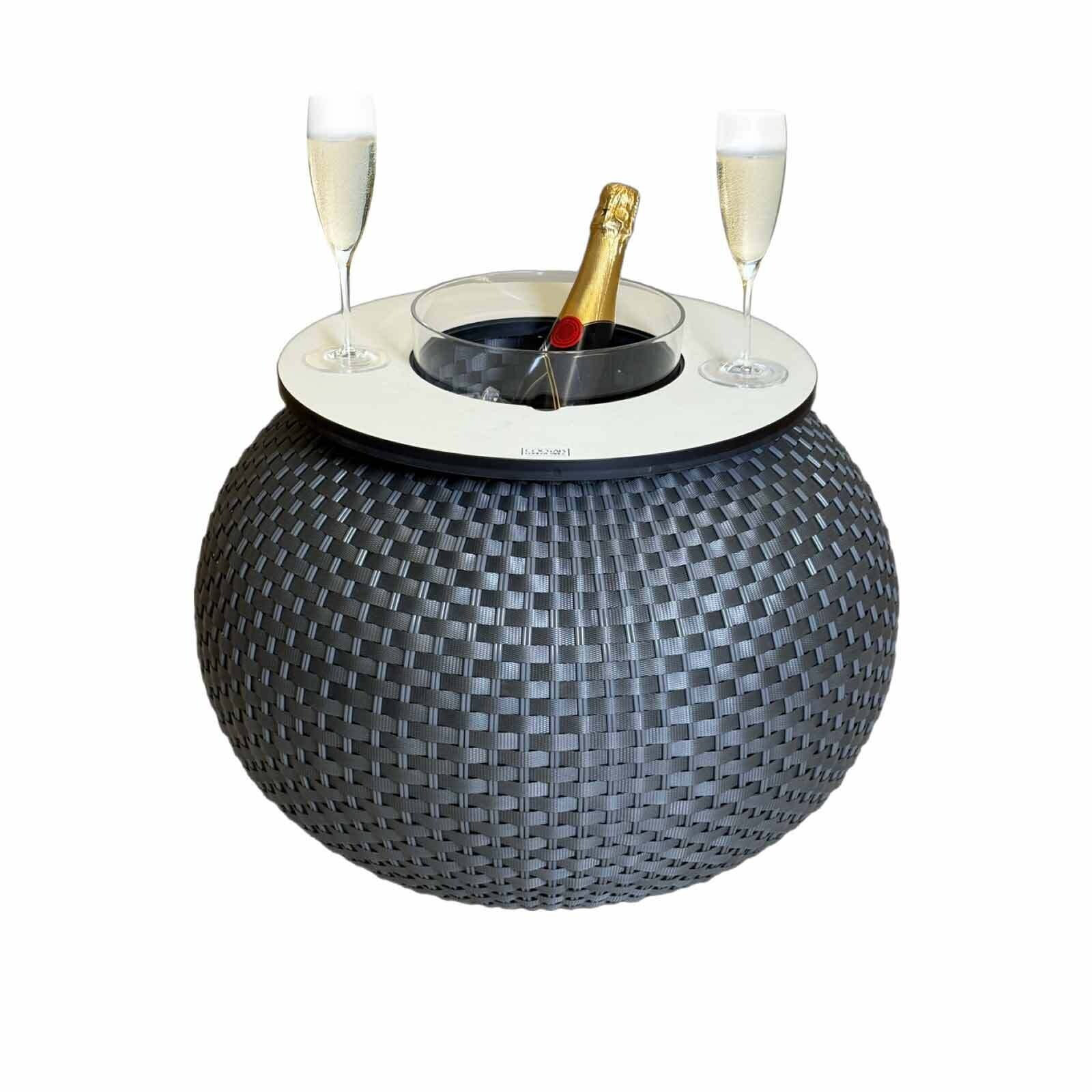 COOTAB COOLER TABLE 3-in-1 Loungetisch mit Acryl-Kühler Milano 40 cm