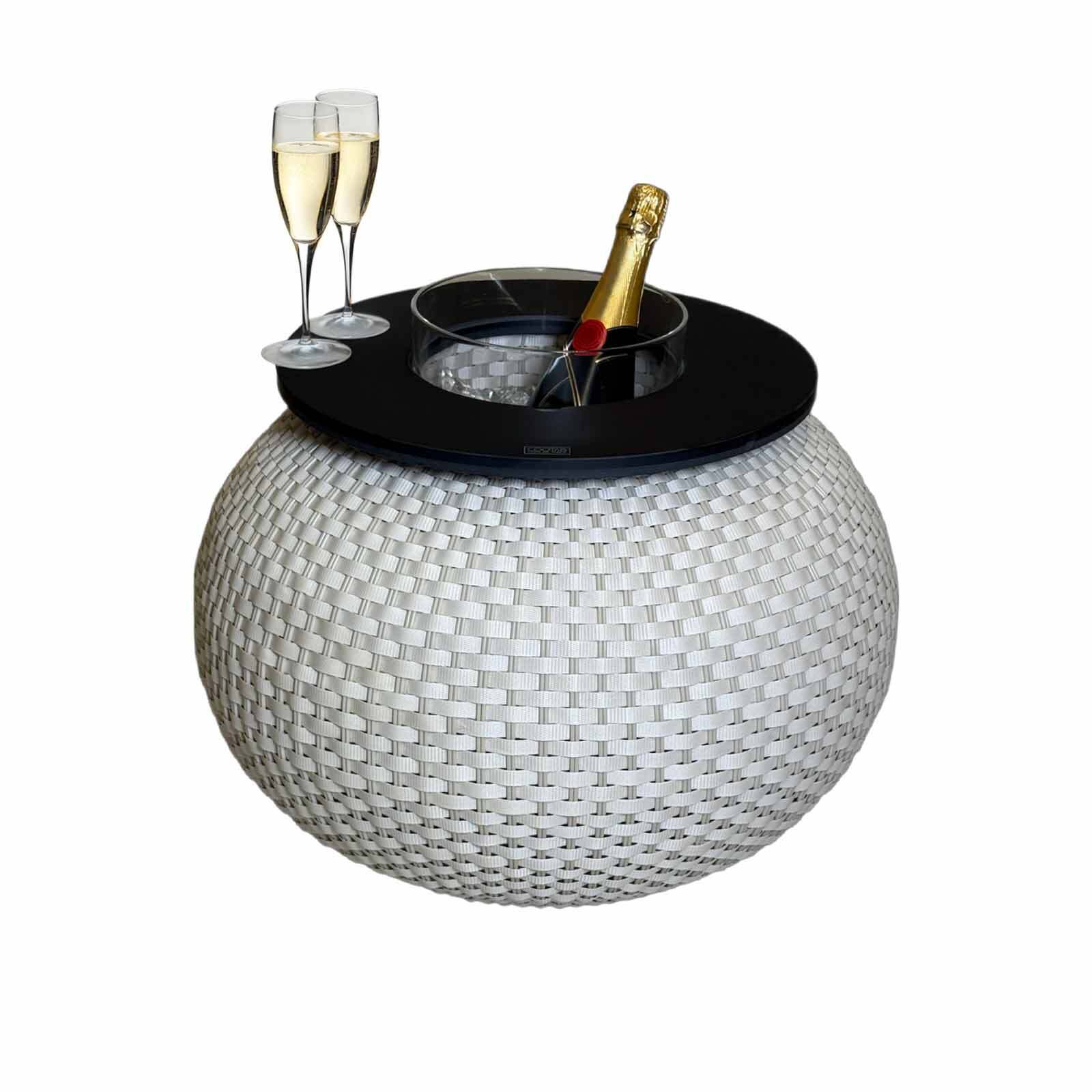 COOTAB COOLER TABLE 3-in-1 Loungetisch mit Acryl-K&uuml;hler Milano 40 cm - Bild 1