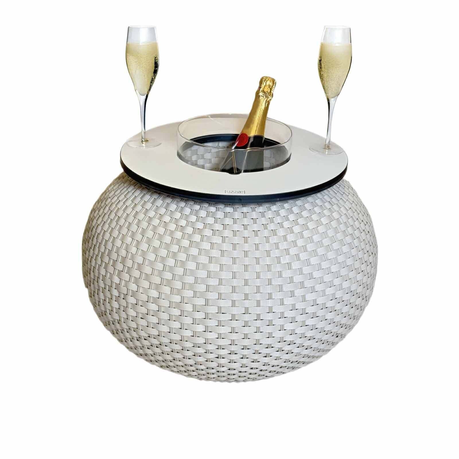 COOTAB COOLER TABLE 3-in-1 Loungetisch mit Acryl-Kühler Milano 40 cm