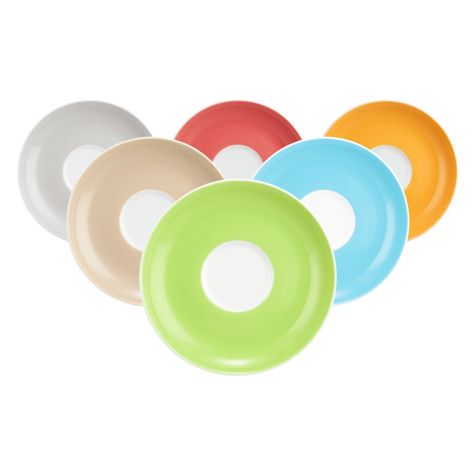 Seltmann Weiden Teeuntertassen Liberty Pure Colors ø 13 cm 6er Set