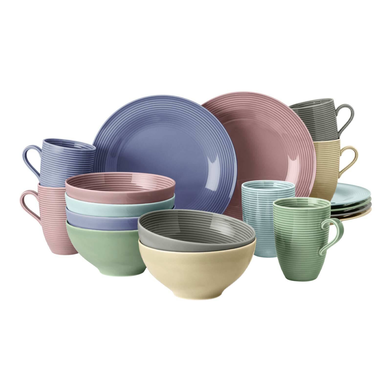 Seltmann Weiden Frühstücks-Set Beat Color Glaze 18-tlg.