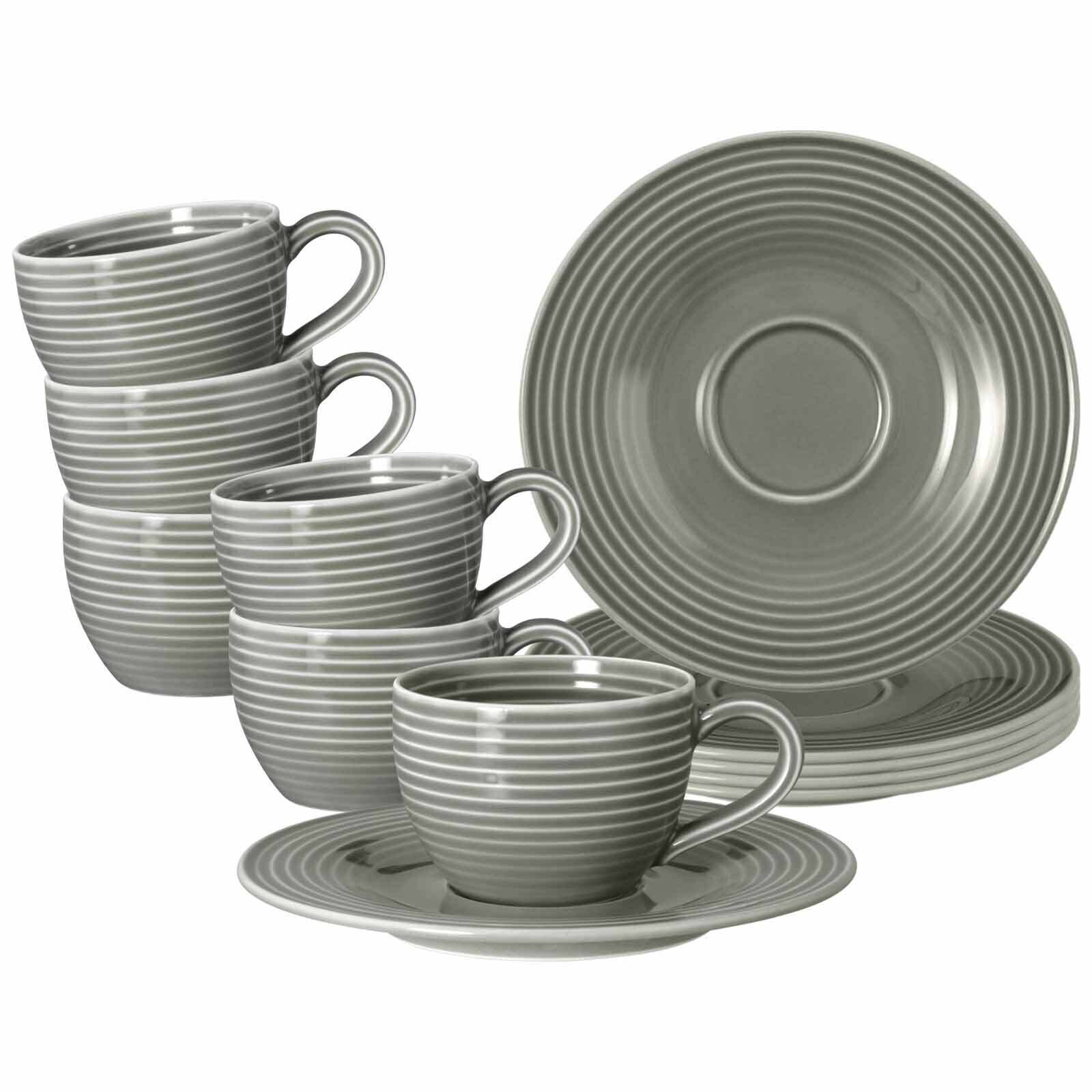Seltmann Weiden Espressotassen mit Untertassen Beat Color Glaze 100 ml 6er Set