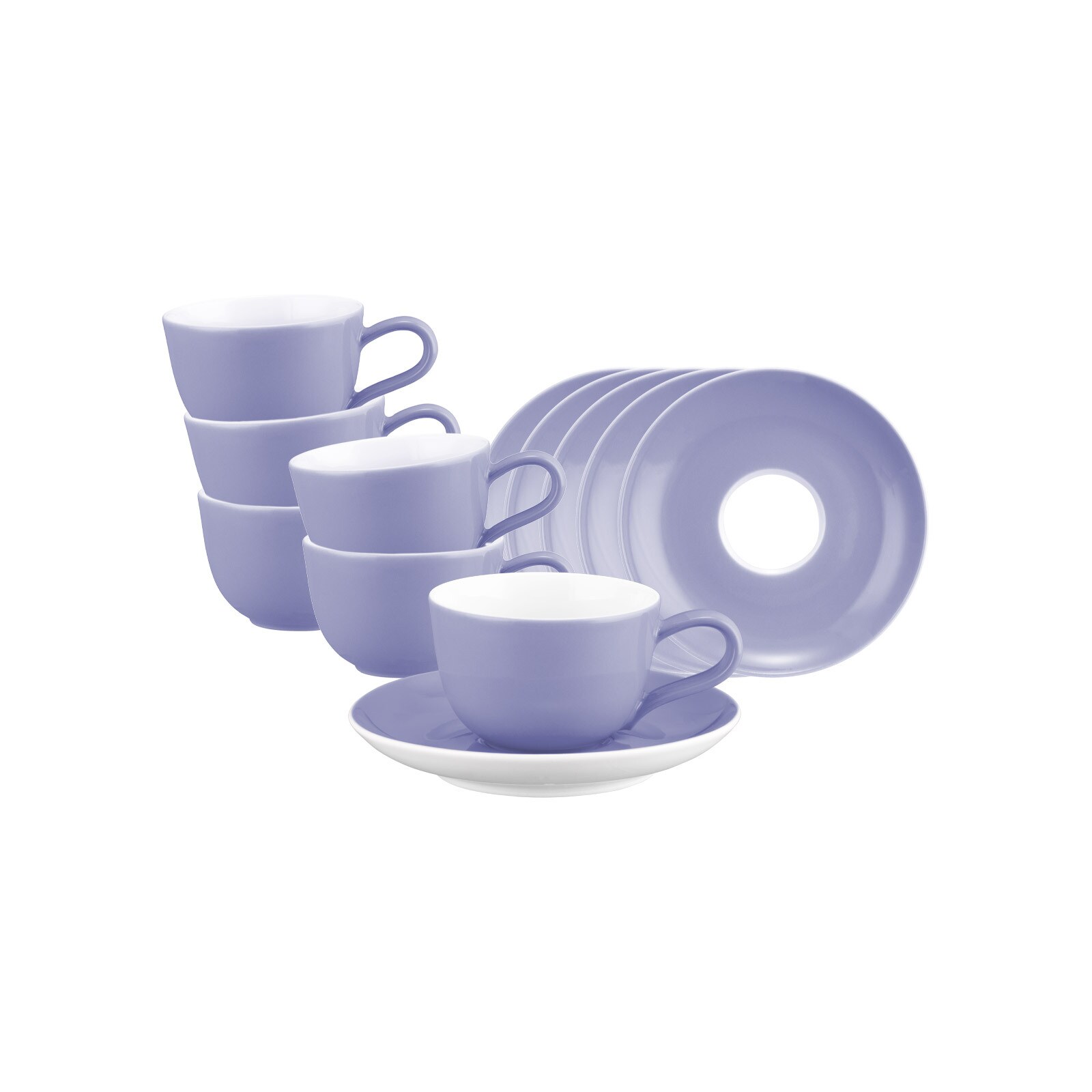 Seltmann Weiden Espressotasse mit Untertasse Liberty Pure Colors 90 ml 6er Set