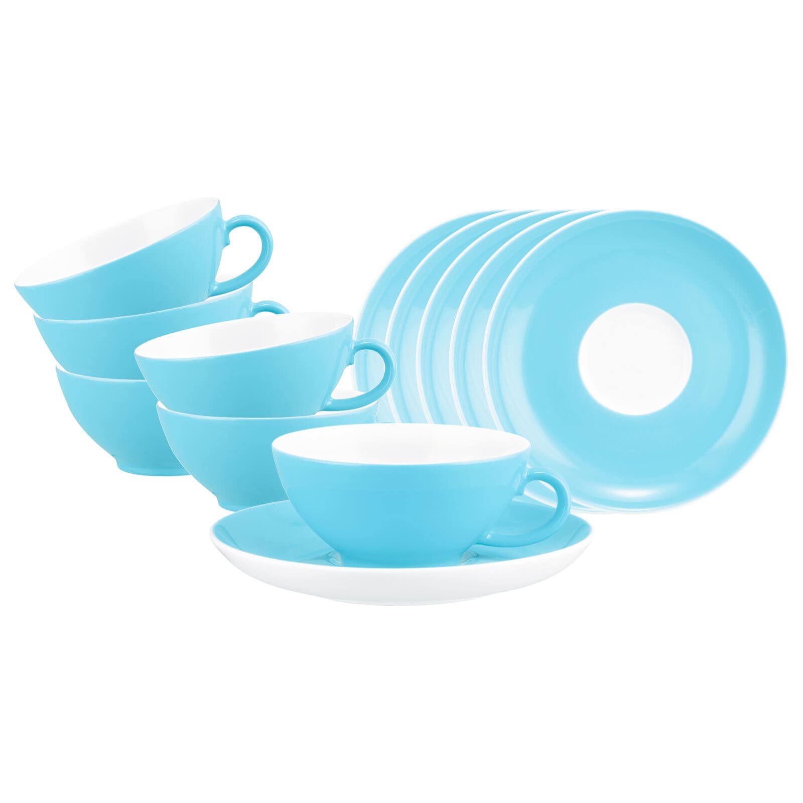 Seltmann Weiden Teetassen mit Untertassen Liberty Pure Colors 140 ml 6er Set