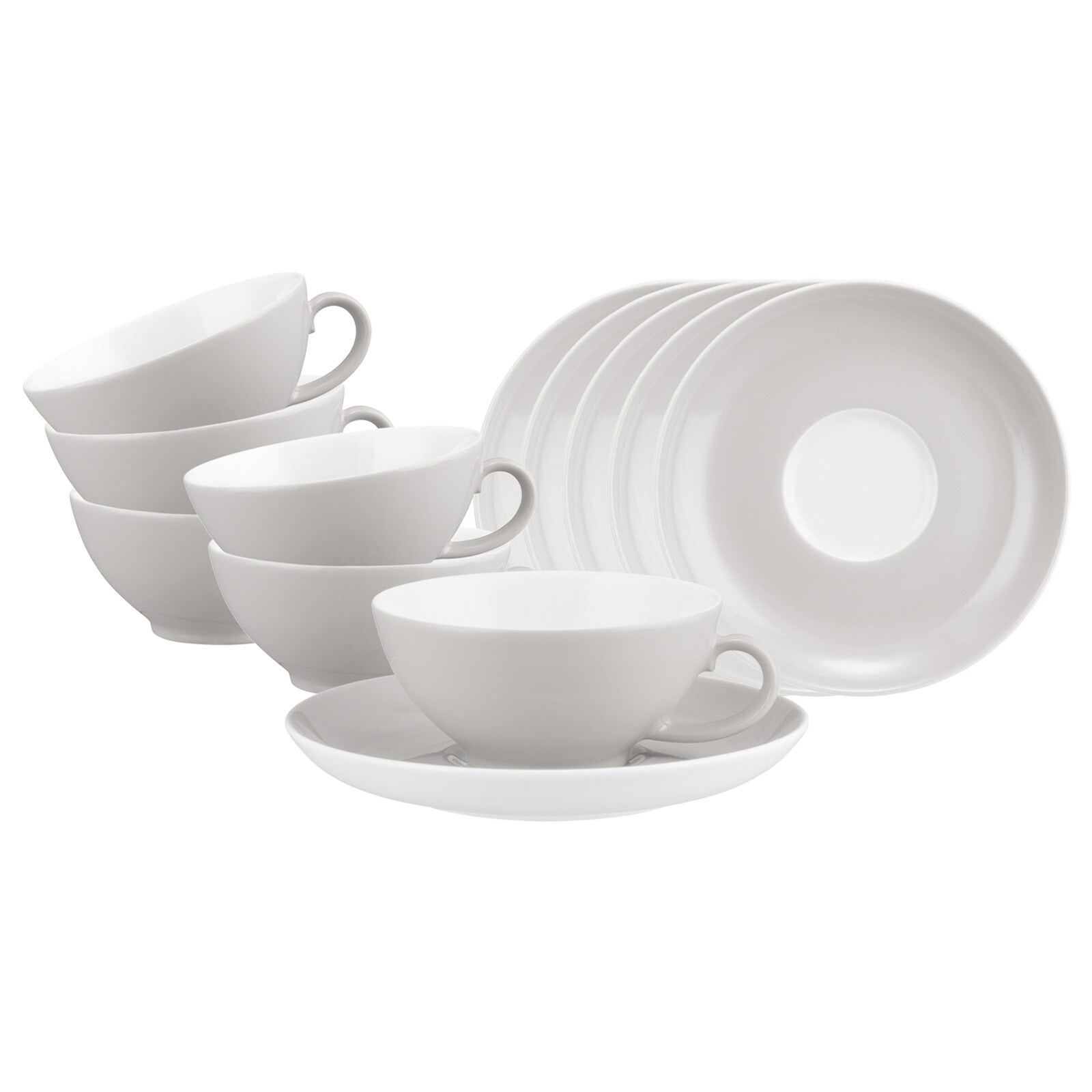 Seltmann Weiden Teetassen mit Untertassen Liberty Pure Colors 140 ml 6er Set