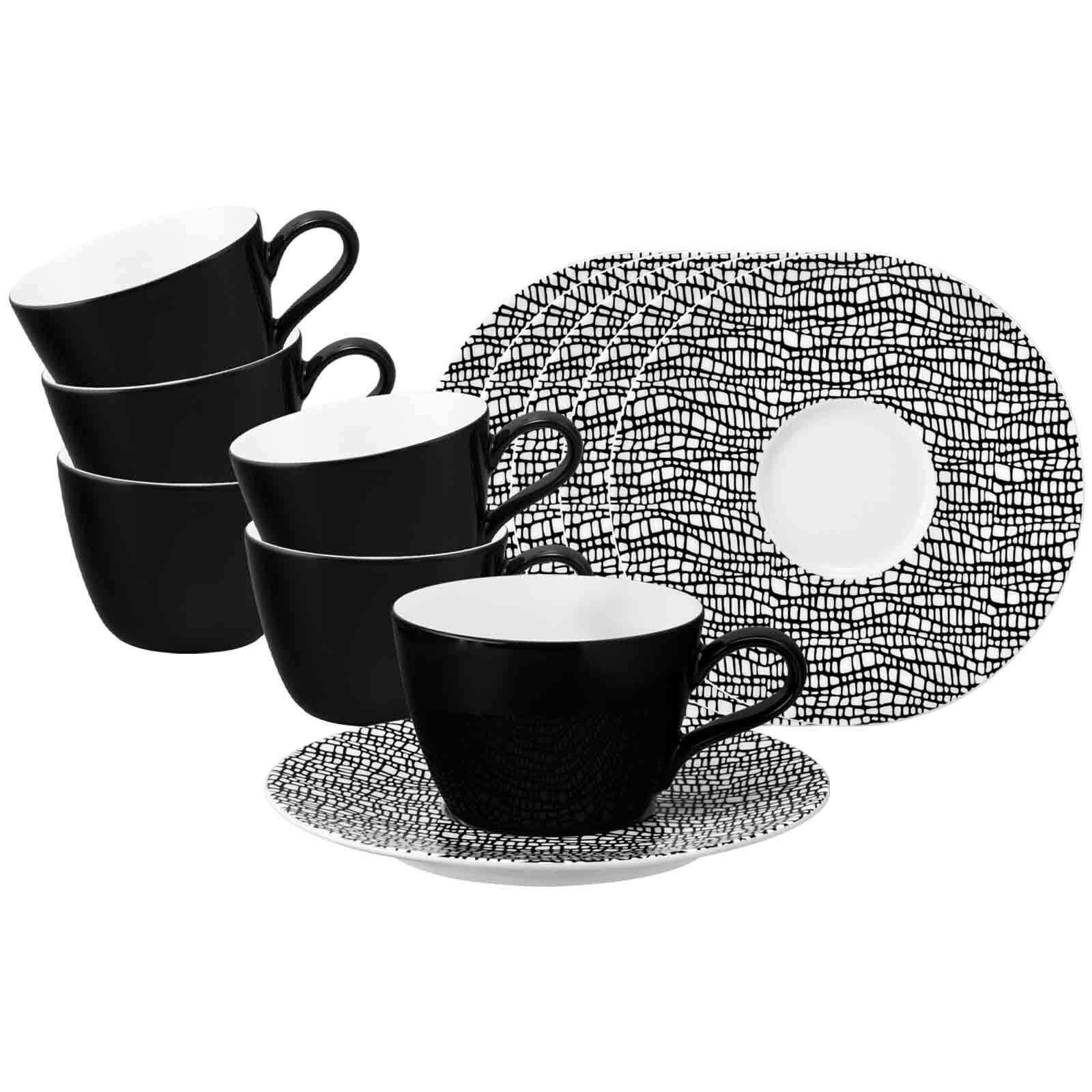 Seltmann Weiden Kaffeetassen mit Untertassen Life Fashion 240 ml 6er Set