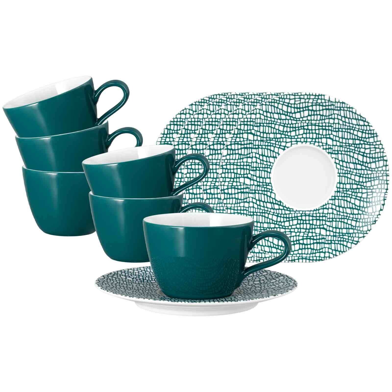 Seltmann Weiden Kaffeetassen mit Untertassen Life Fashion 240 ml 6er Set