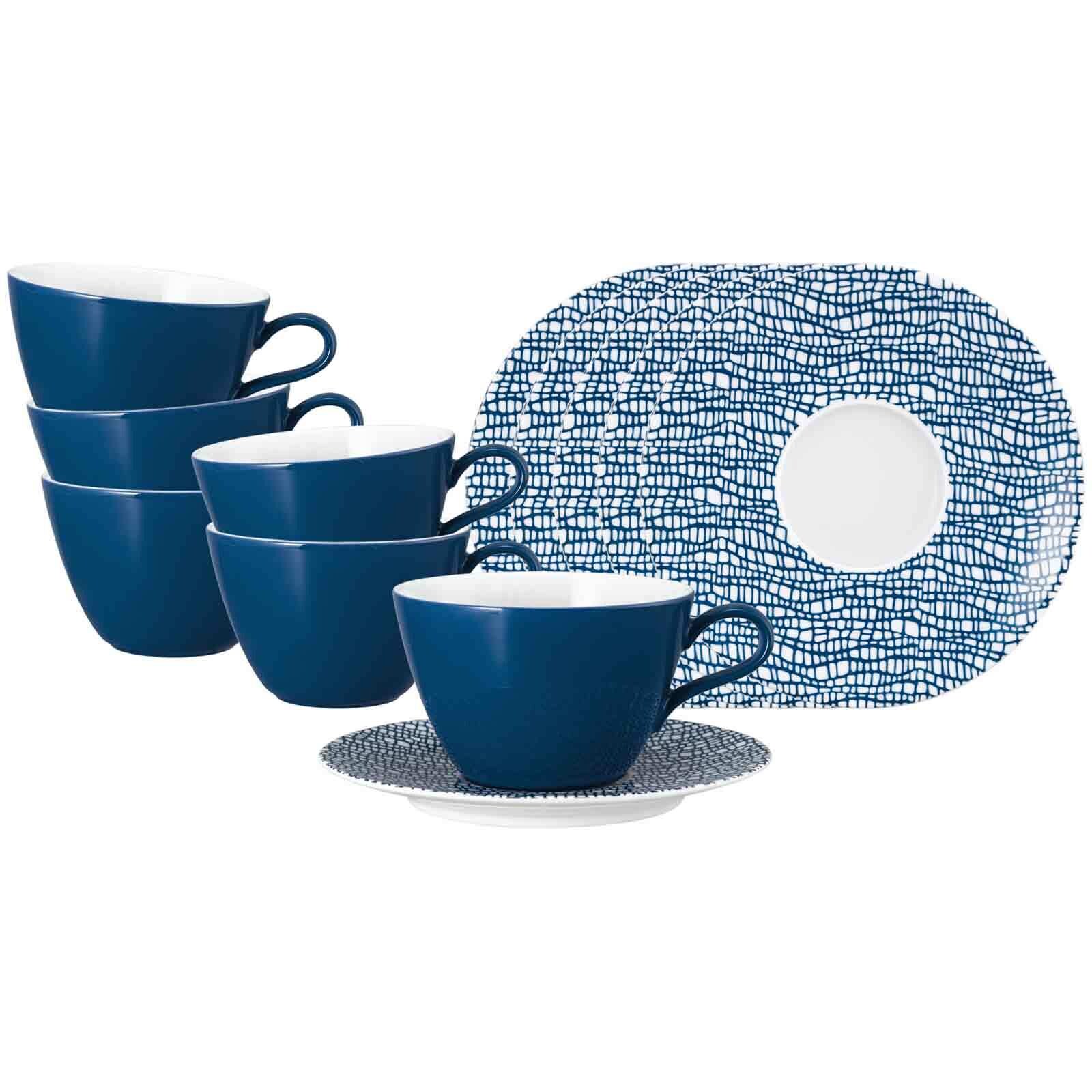 Seltmann Weiden Milchkaffeetassen mit Untertassen Life Fashion 370 ml 6er Set