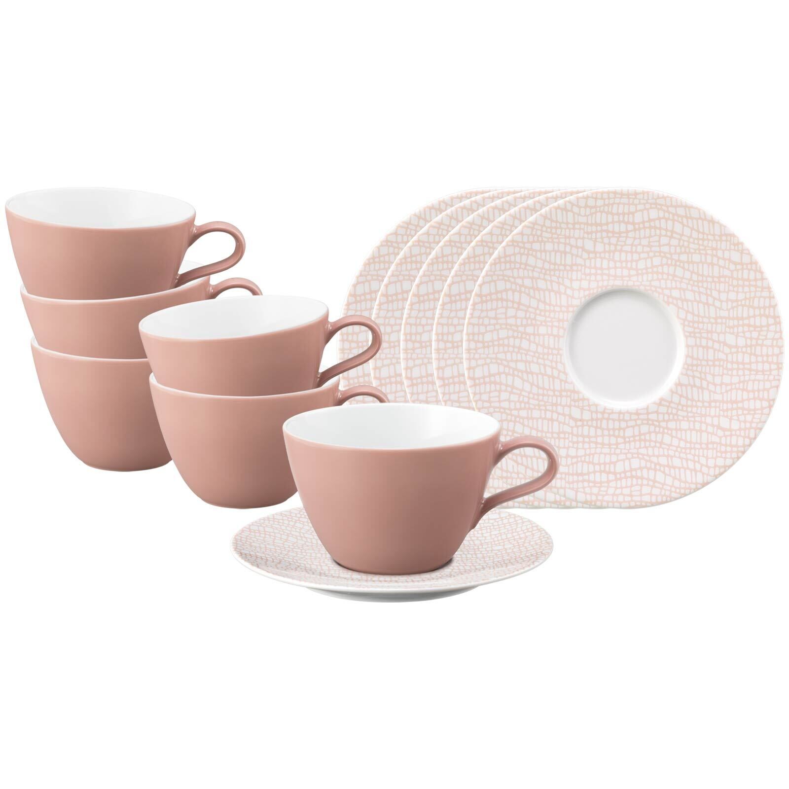 Seltmann Weiden Milchkaffeetassen mit Untertassen Life Fashion 370 ml 6er Set