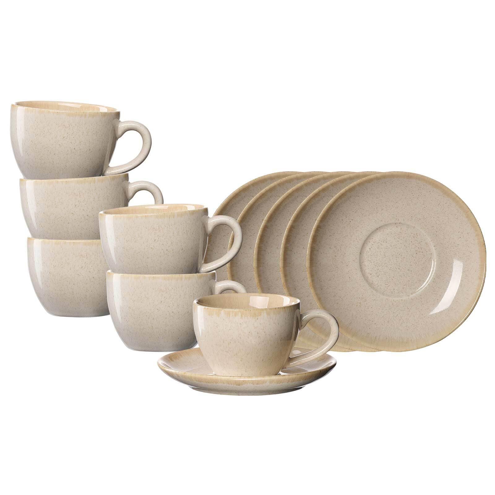 Ritzenhoff & Breker Kaffeetassen mit Untertassen Sahara 230 ml 6er Set - Bild 1