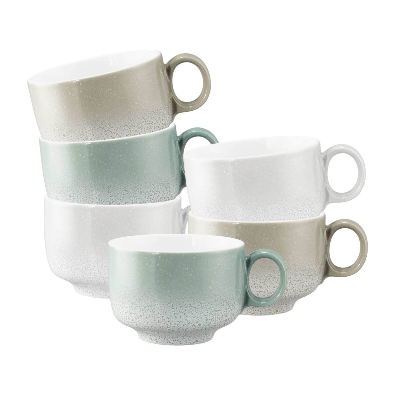 Seltmann Weiden Milchkaffeetassen mit Henkel Sento Home 350 ml 6er Set