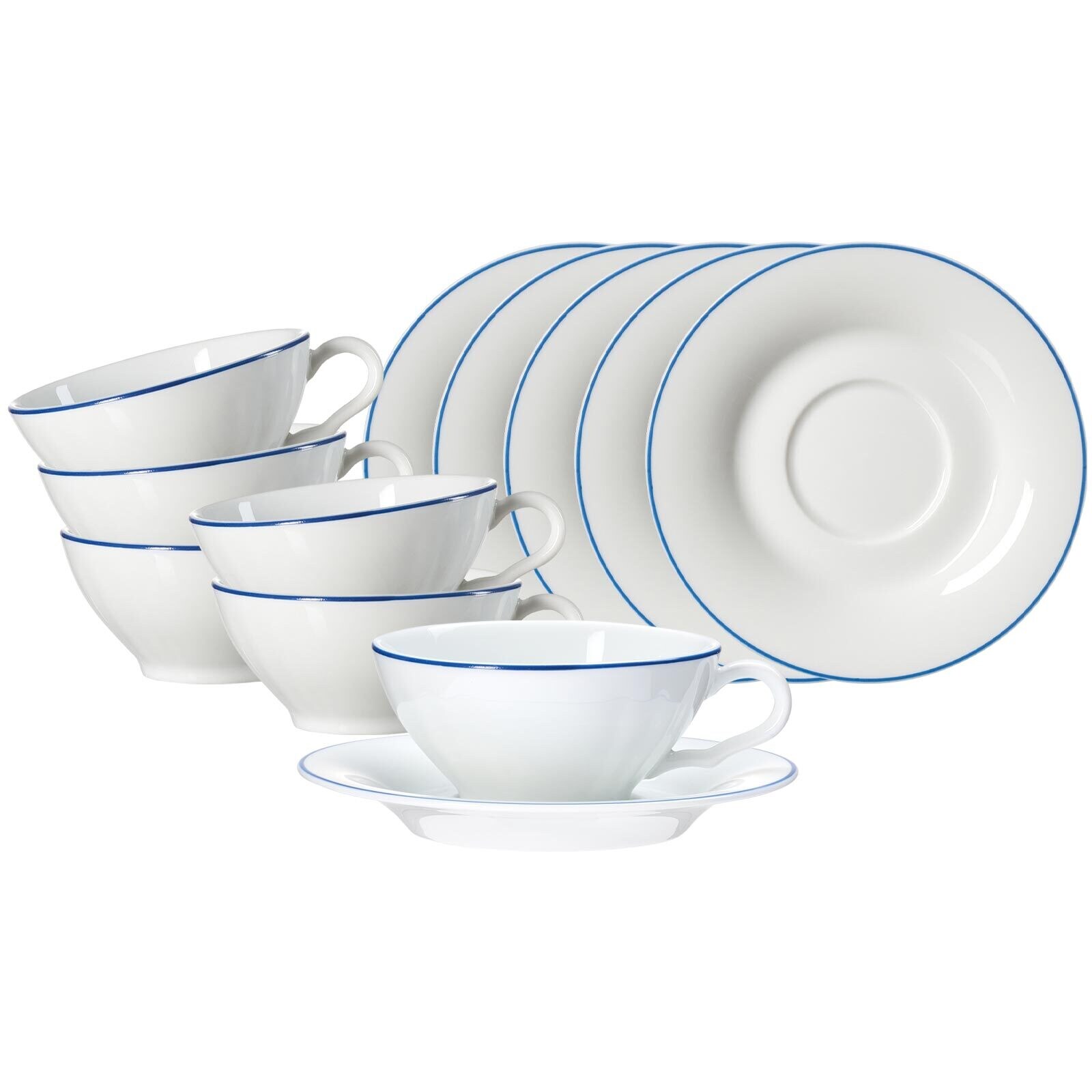 Teetassen mit Untertassen Ostfriese  6er Set
