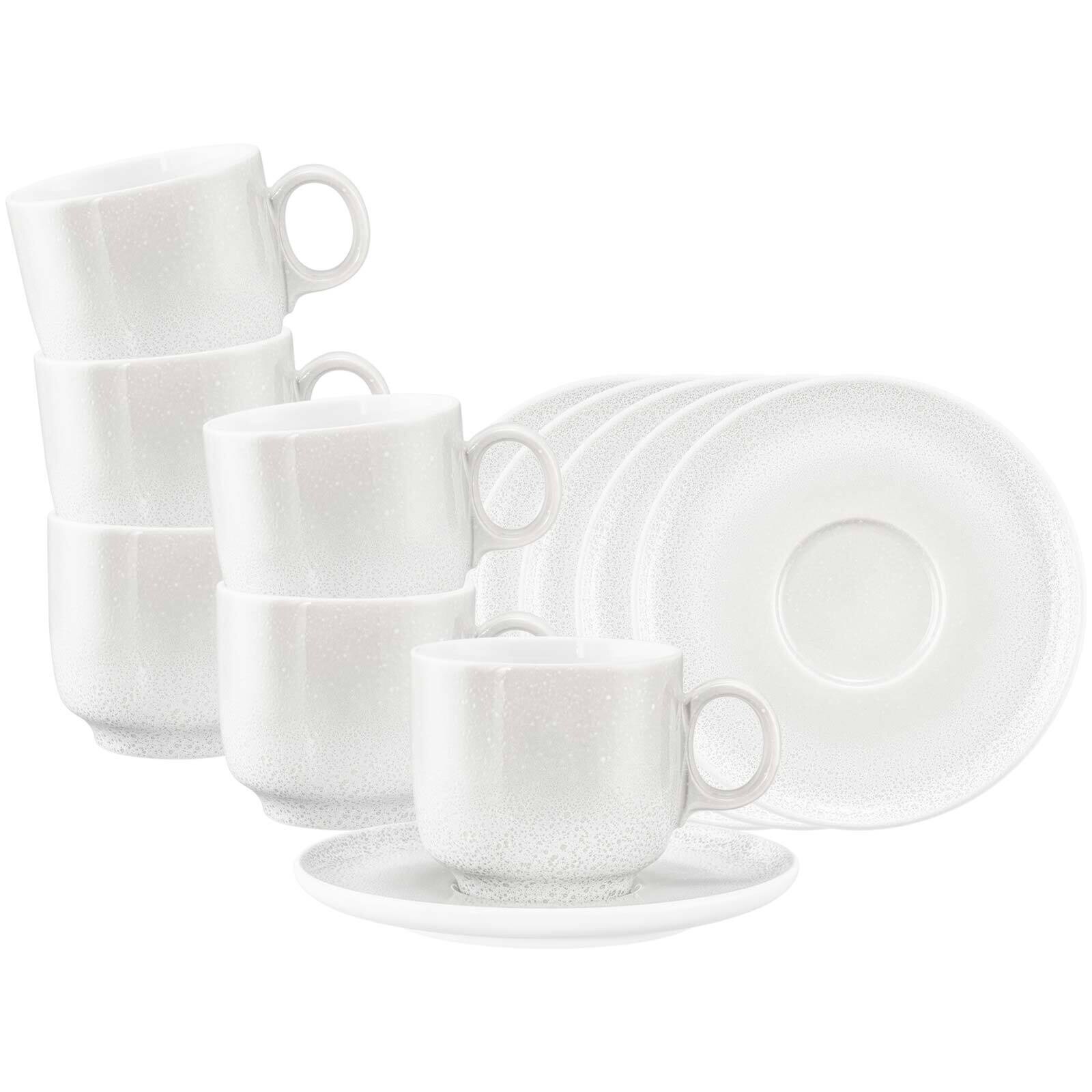 Cappuccinotassen mit Untertassen Sento Home  6er Set
