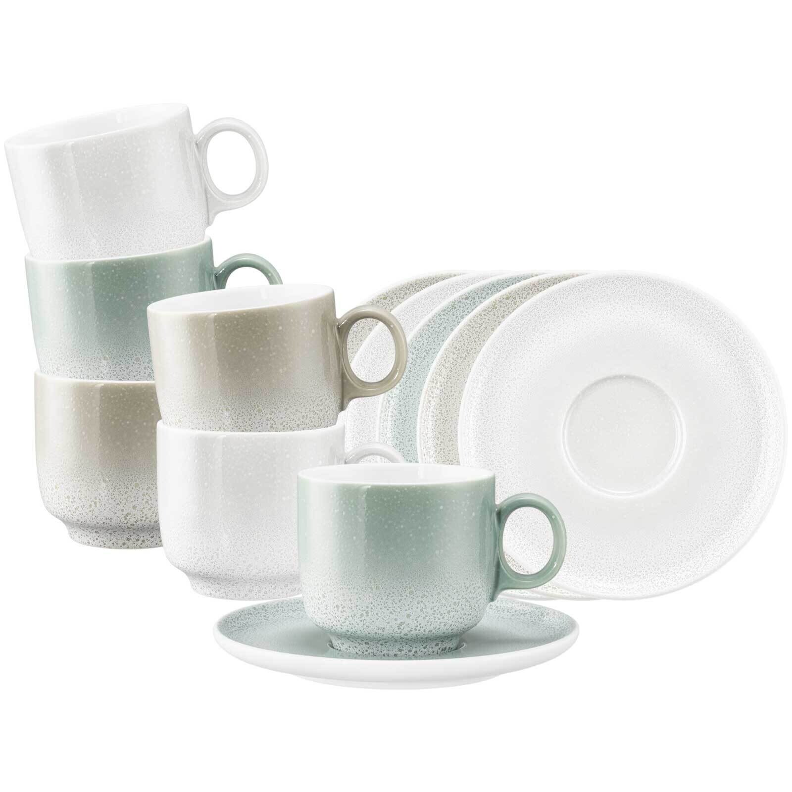 Cappuccinotassen mit Untertassen Sento Home  6er Set