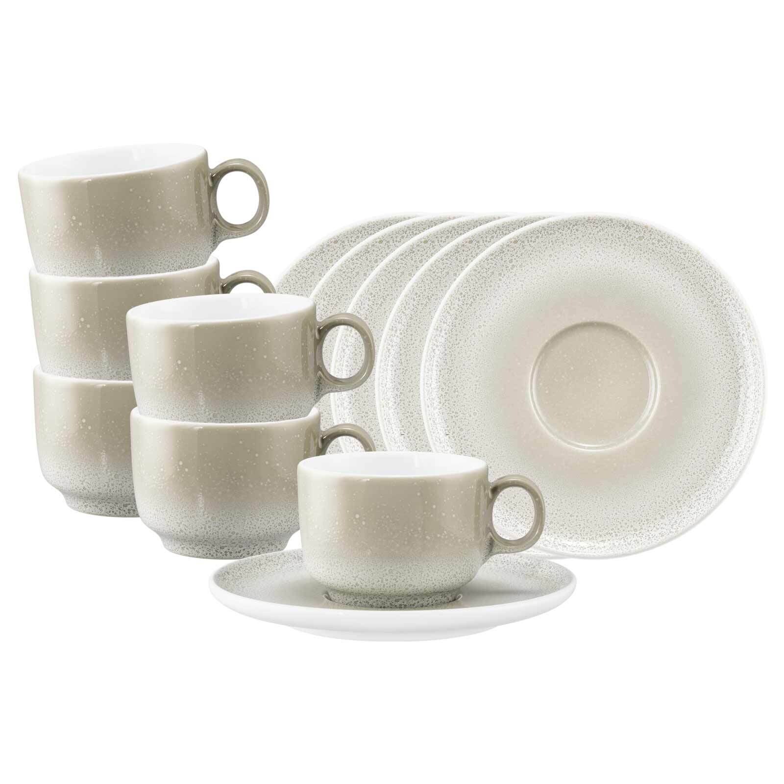 Kaffeetassen mit Untertassen Sento Home  6er Set