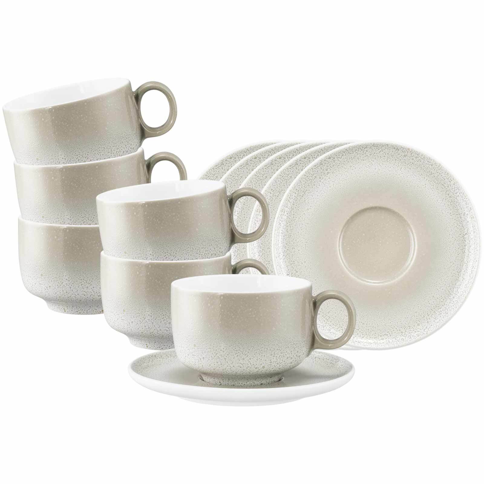 Seltmann Weiden Milchkaffeetassen mit Untertassen Sento Home 350 ml 6er Set - Bild 1