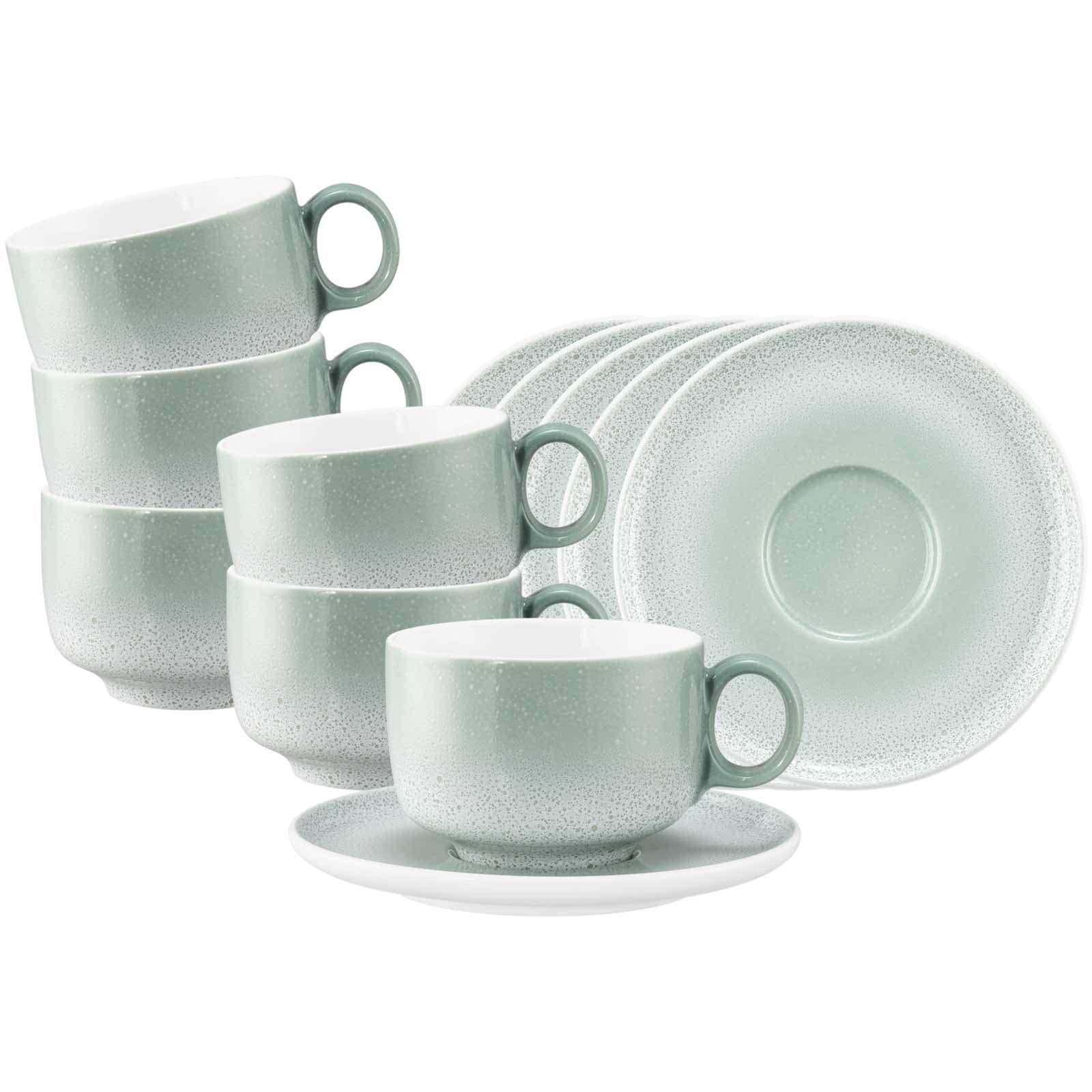 Milchkaffeetassen mit Untertassen Sento Home  6er Set