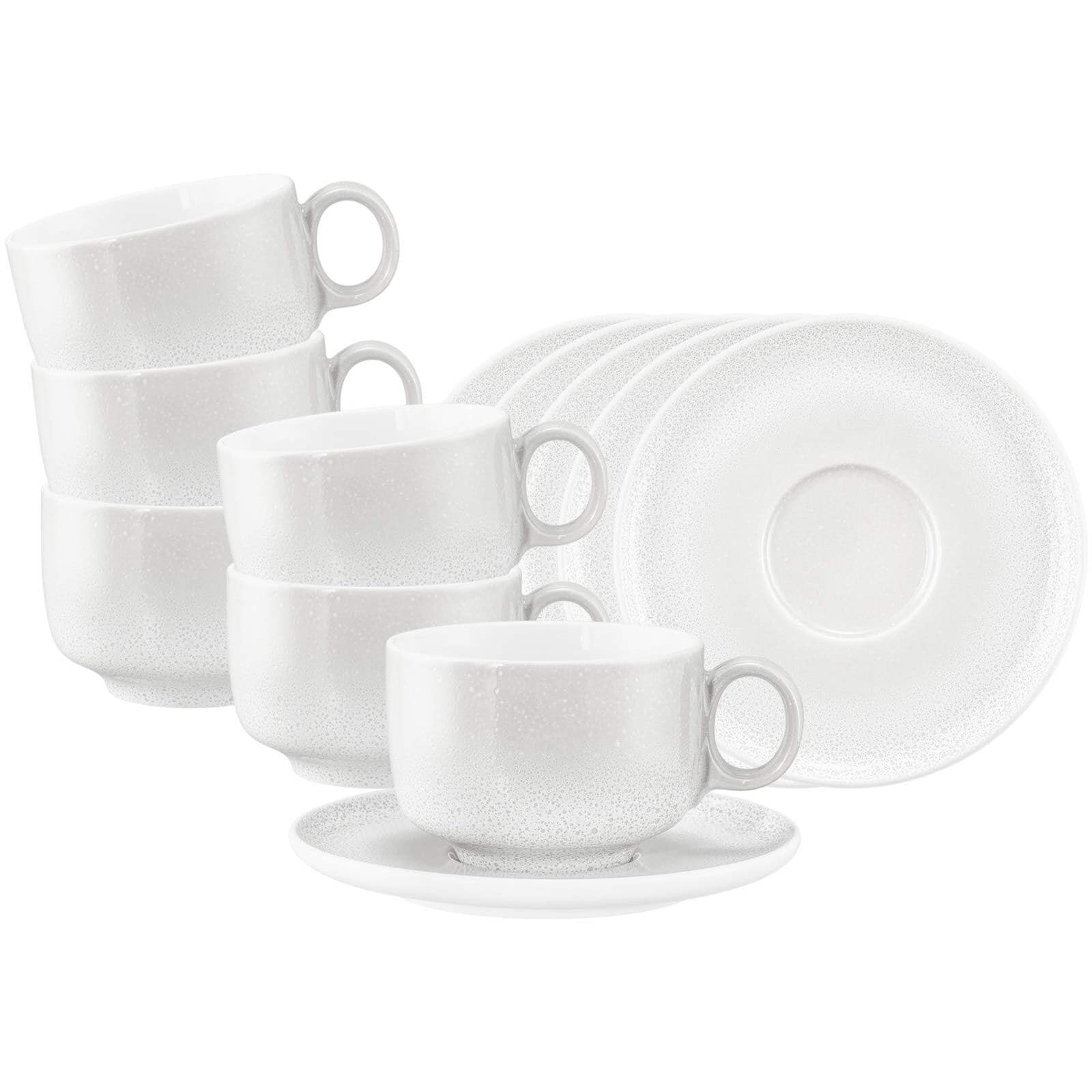 Milchkaffeetassen mit Untertassen Sento Home  6er Set