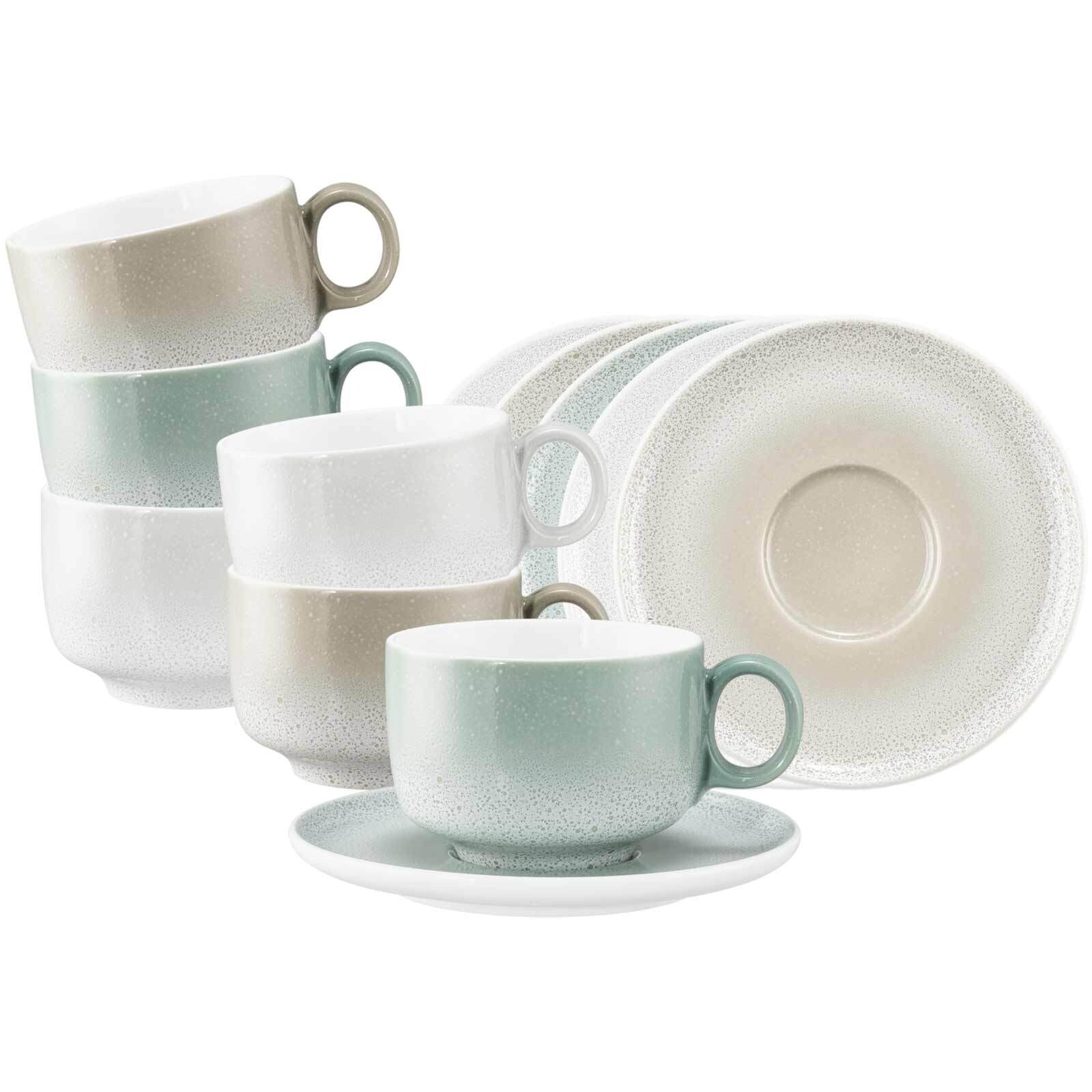 Milchkaffeetassen mit Untertassen Sento Home  6er Set