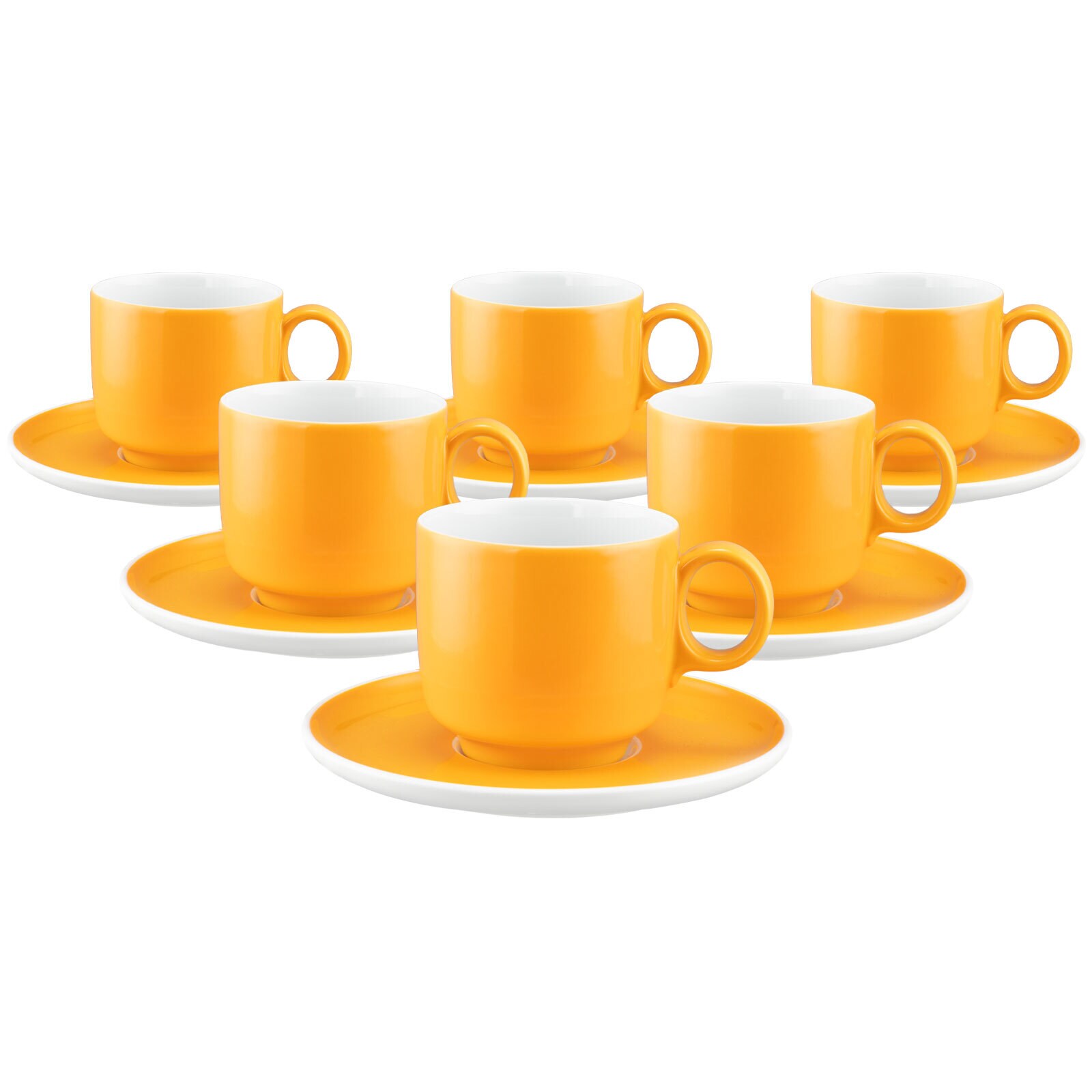 Cappuccinotassen mit Untertassen Sento Home Pure Colors  6er Set