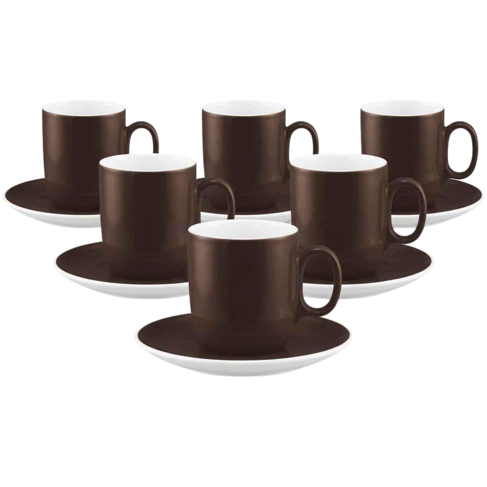 Kaffeebecher mit Untertassen Sento Home Pure Colors  6er Set